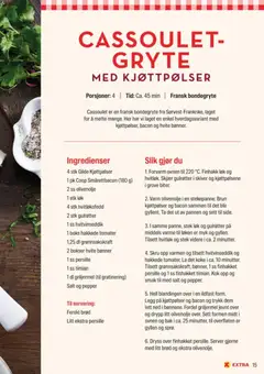 Forhåndsvisning av Coop Extra Middagsdisken Bonjour Frankrike gyldig fra 10.03.2026 | Side: 15