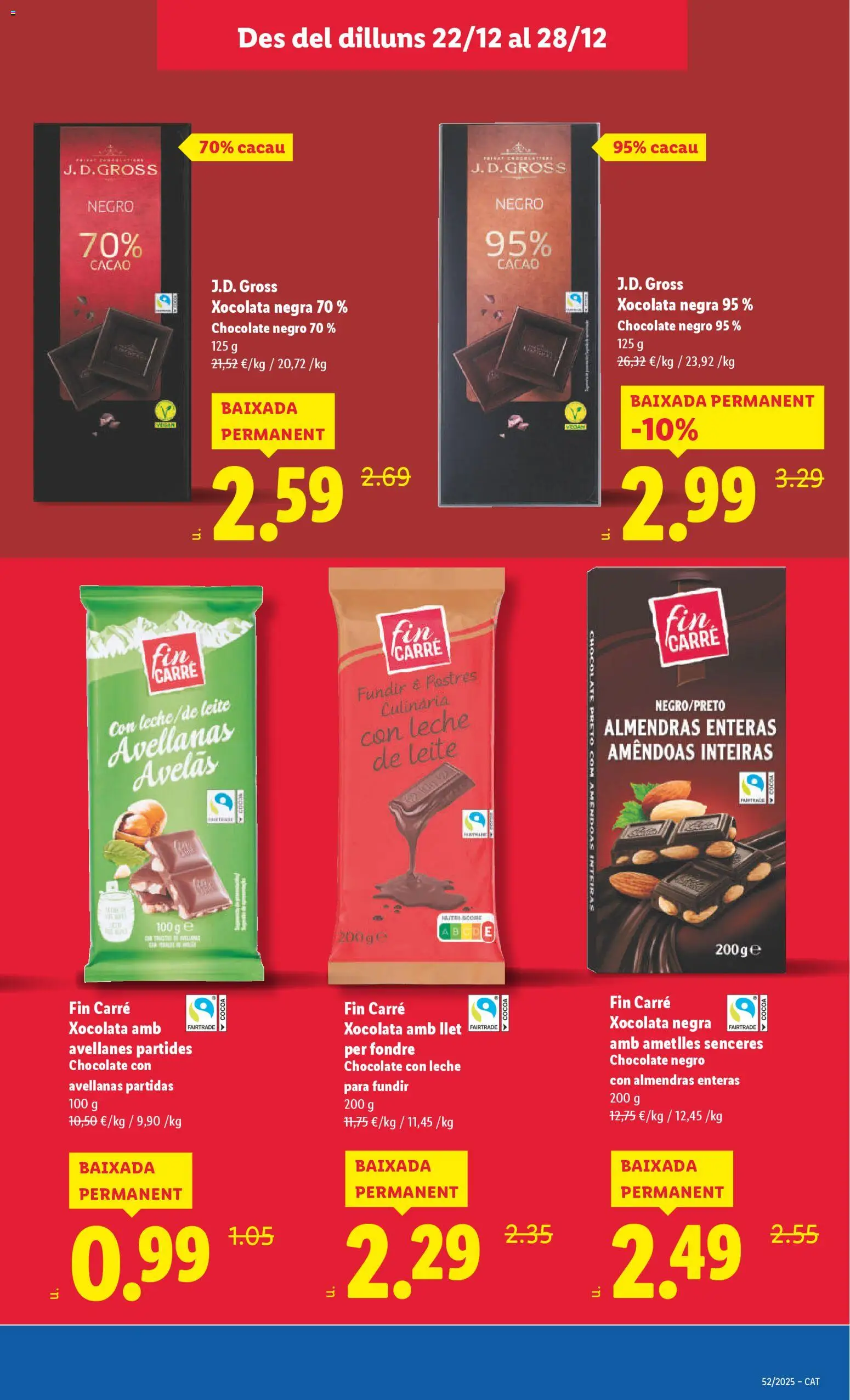 Lidl folleto │ válido desde el 22.12.2025 | Página: 33 | Productos: Leche, Chocolate, Chocolate con leche, Φρυγανιές σικάλεως