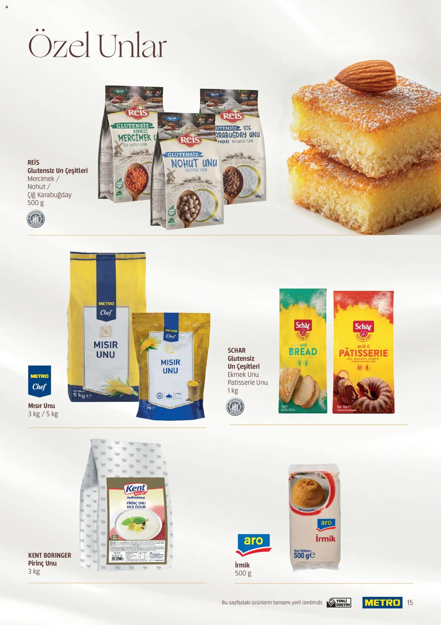 Metro - Pastacılık Kataloğu - 06.04.2026 tarihinden itibaren geçerlidir | Sayfa: 15 | Ürünler: Ravioli, Ekmek, Pirinç, Mısır