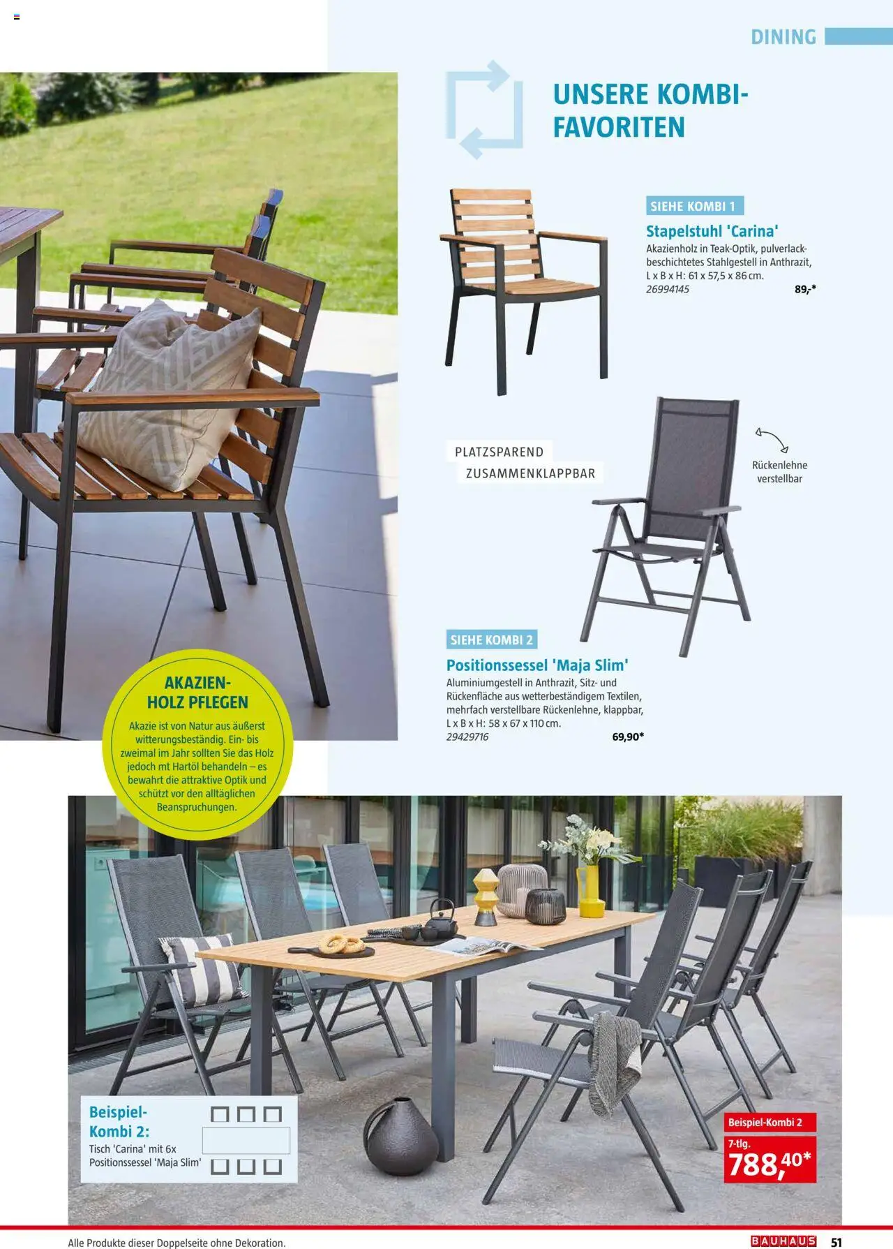 Bauhaus Freizeit im Garten 2025 gültig ab 04.03.2025 | Seite: 51 | Produkte: Tisch