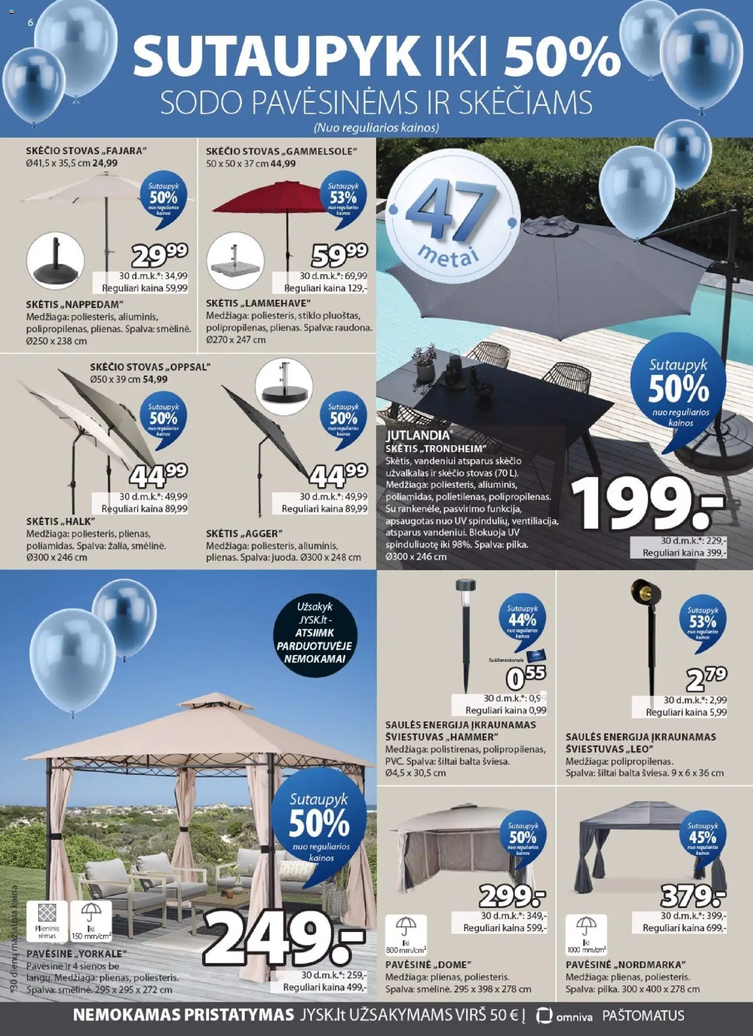 JYSK akcijos nuo 14.04.2026 | Puslapis: 6 | Prekių: Skėtis, Stovas, Užvalkalas