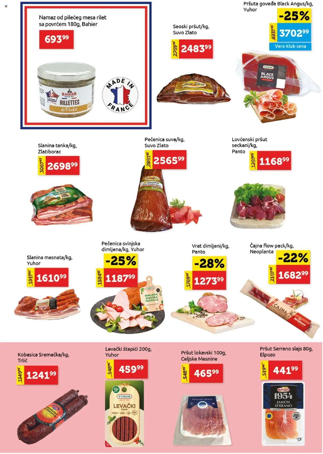 SuperVERO katalog - važi od 02.10.2025 | Strana: 4 | Proizvode: Pršut, Slanina, Kobasica, Pečenica