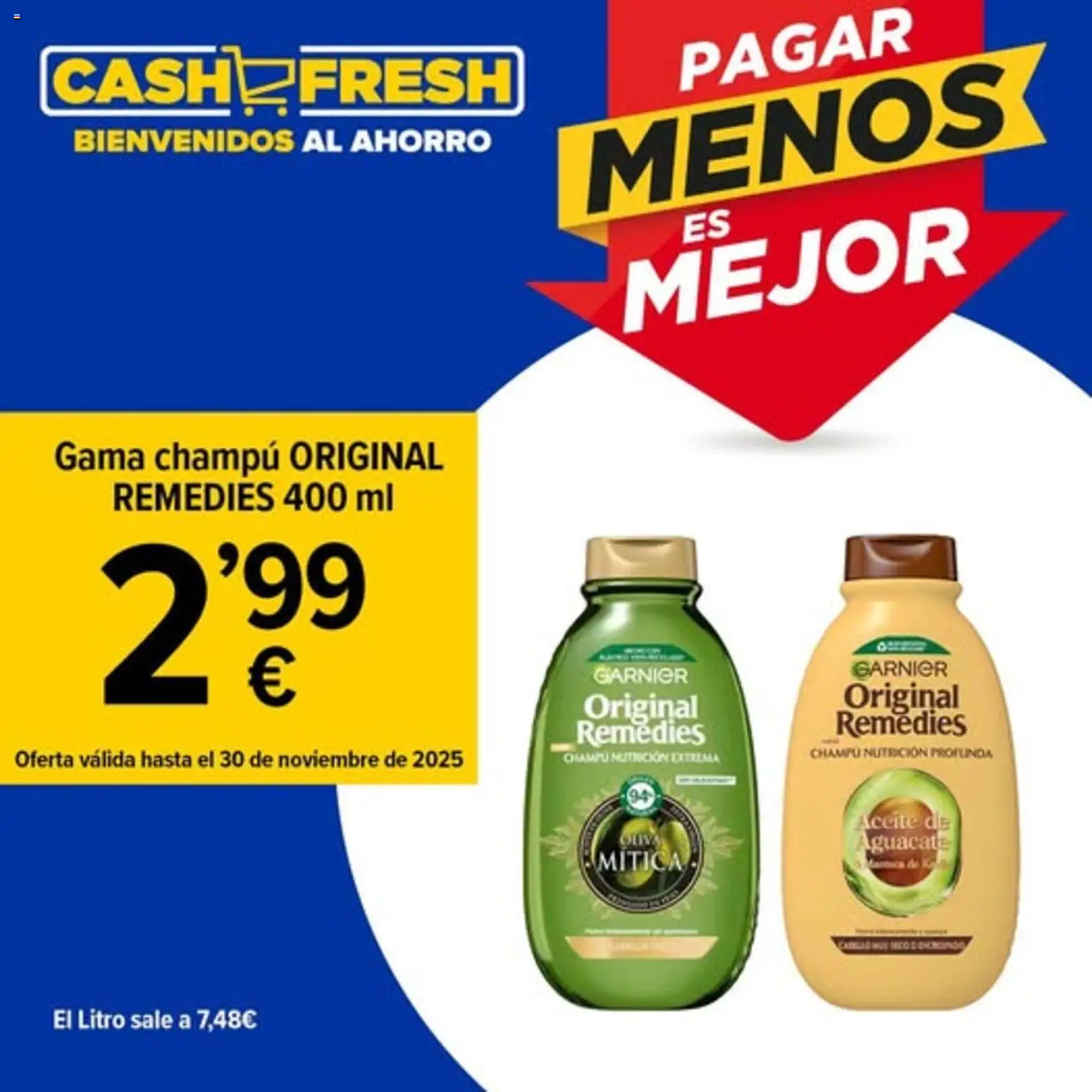 Cash Fresh folleto │ válido desde el 07.11.2025 | Página: 1 | Productos: Champú, Aceite