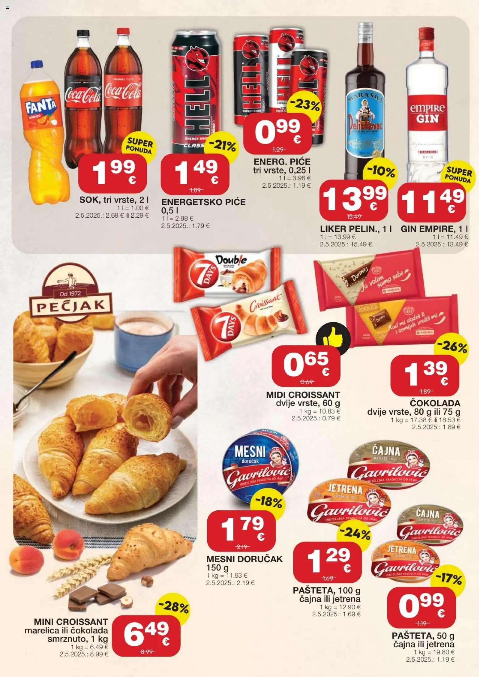 Stanić Diskont katalog | vrijedi od 05.03.2026 | Stranica: 10 | Proizvodi: Hell, Čokolada, Pašteta, Liker