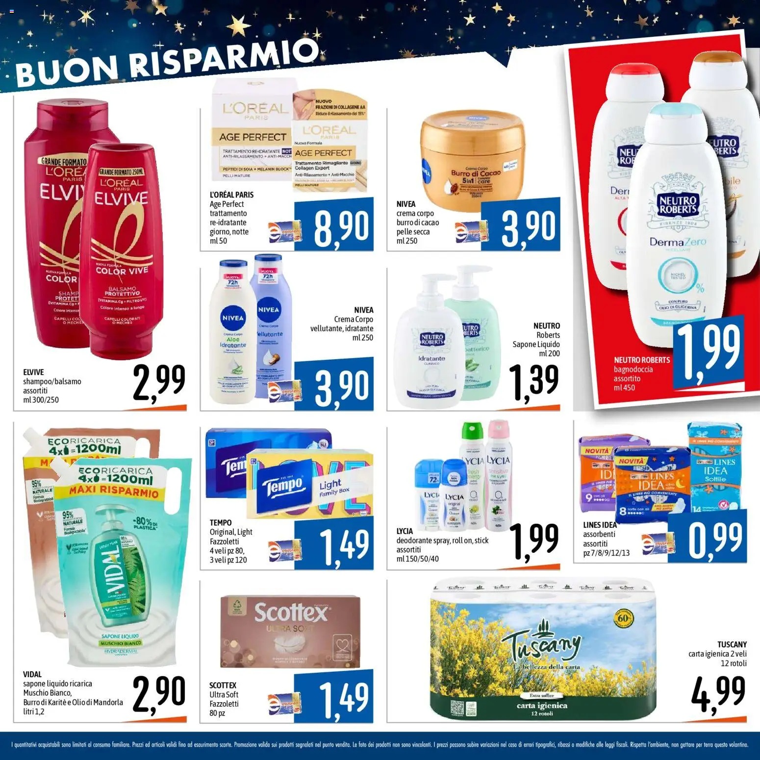 Volantino Emisfero del 28.12.2025 | Pagina: 18 | Prodotti: Carta igienica, Fazzoletti, Burro, Terra