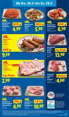 Lidl Prospekt Heppenheim ab 23.02.2026 gültig | Seite: 59 | Produkte: Nackensteaks, Hahnchen, Thunfisch, Fleisch