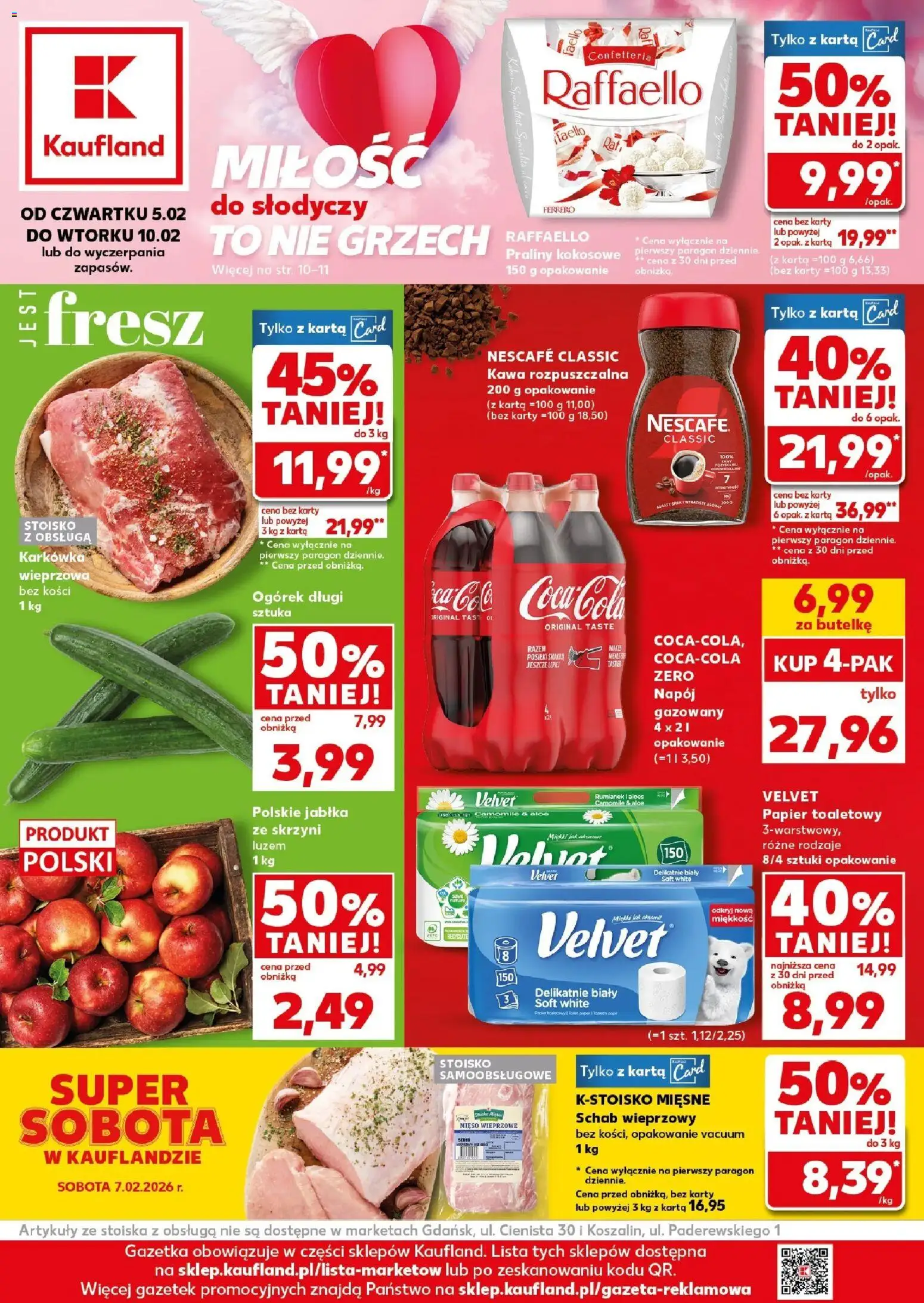 Kaufland gazetka od 05.02.2026 | Strona: 1 | Produkty: Karkówka, Mięso, Schab wieprzowy, Aloes