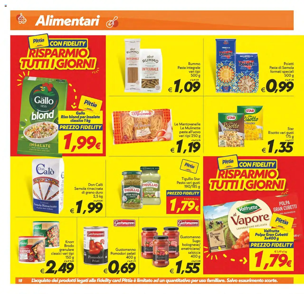 Volantino SuperConveniente del 12.09.2025 | Pagina: 18 | Prodotti: Pomodori, Pasta, Pesto, Sugo