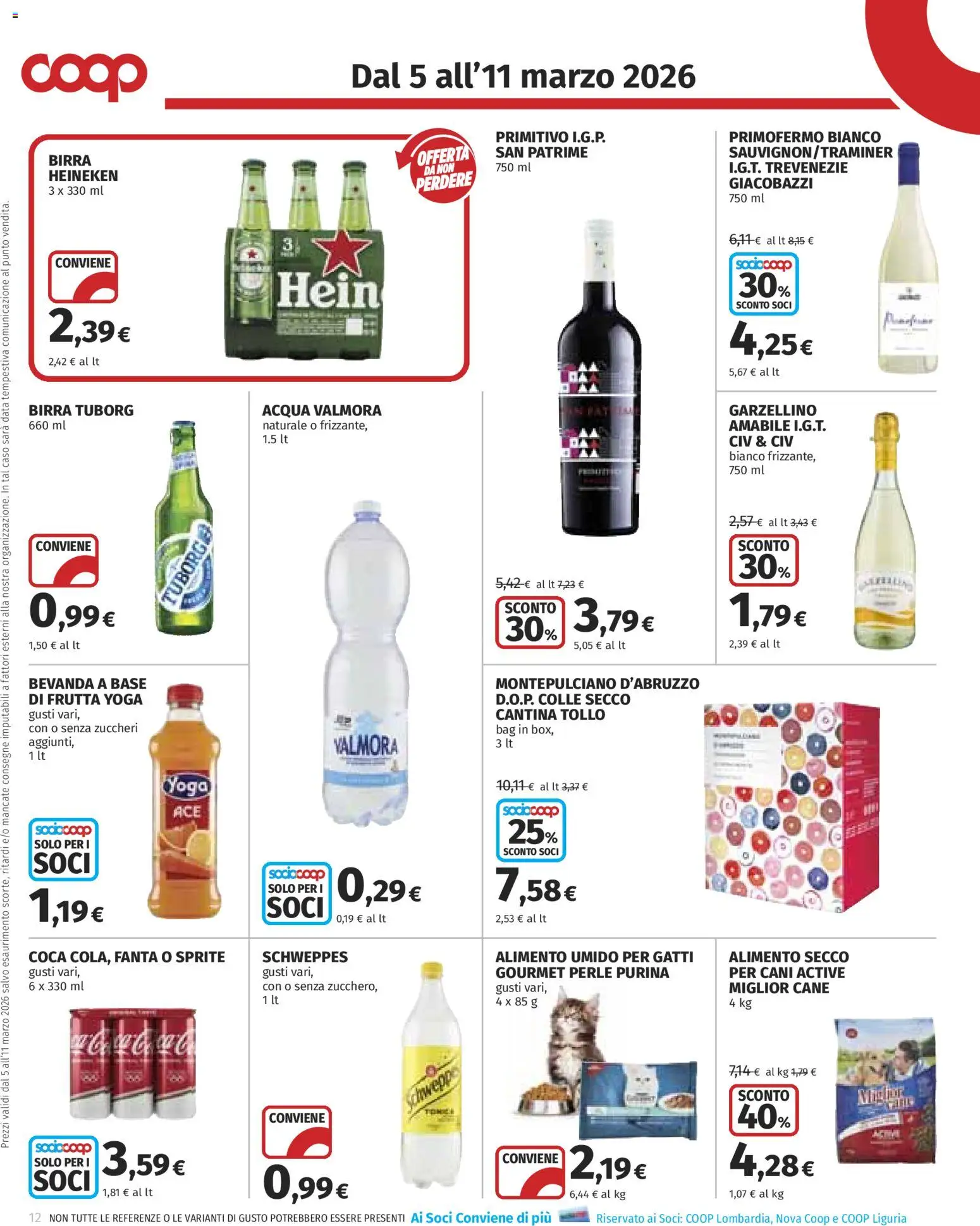 Volantino COOP del 05.03.2026 | Pagina: 12 | Prodotti: Birra, Acqua, Frutta, Fanta