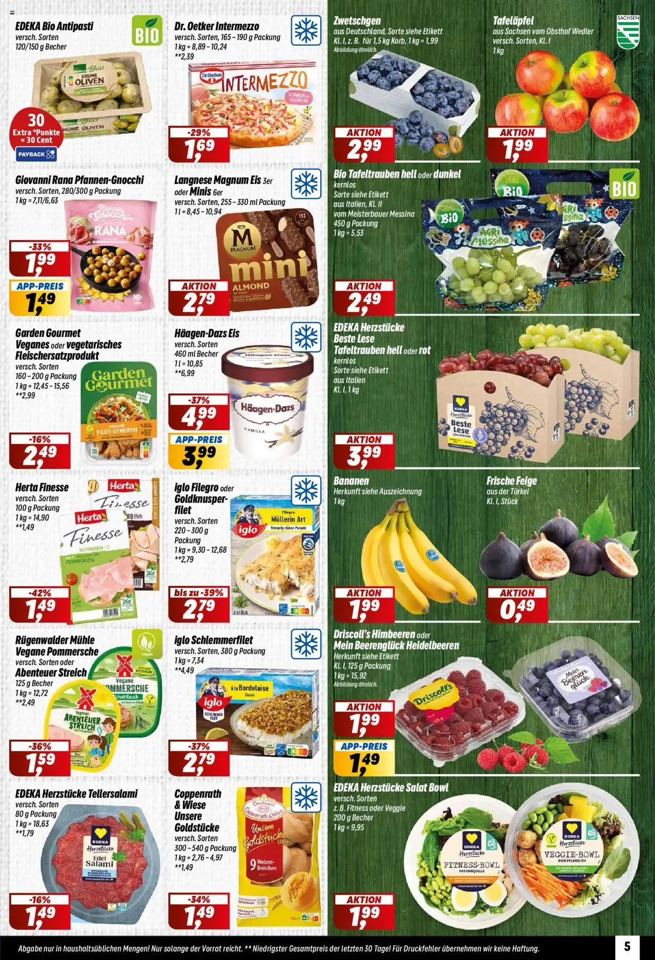 Simmel Prospekt 	 – gültig ab 29.09.2025 | Seite: 5 | Produkte: Himbeeren, Langnese, Mühle, Bananen