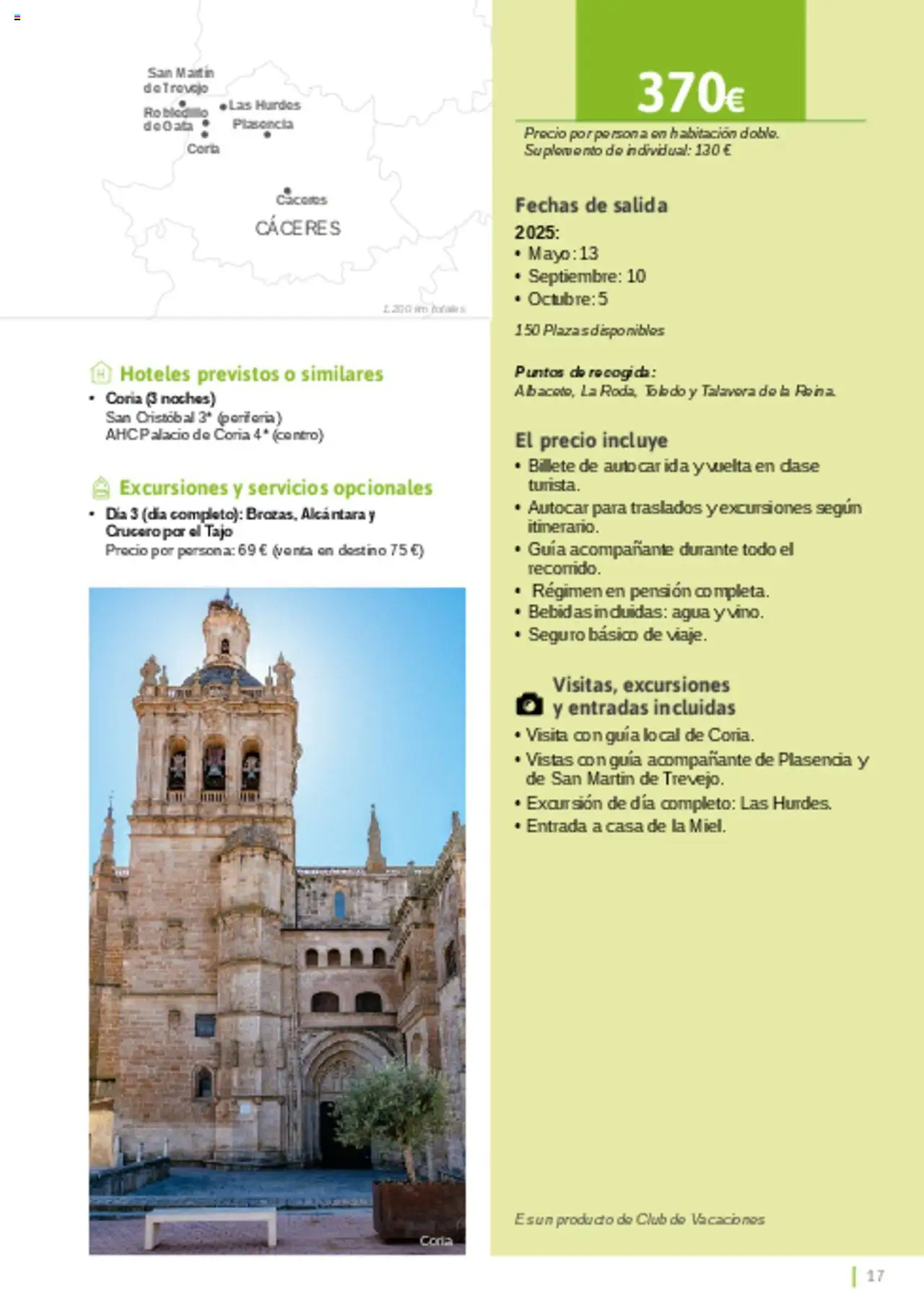 Viajes El Corte Inglés - Catálogo Turismo Social Castilla La Mancha │ válido desde el 03.02.2025 | Página: 17