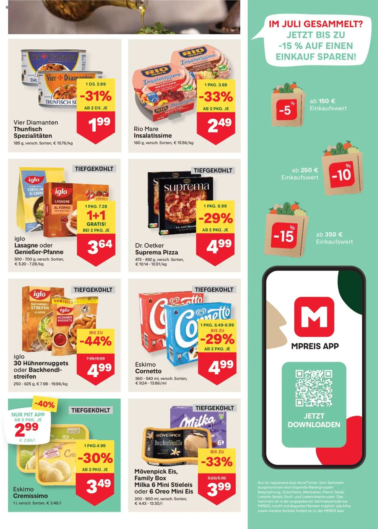 MPREIS Absam gültig ab 21.08.2025 | Seite: 9 | Produkte: Eis, Jääkaappipakastin, Box, Pizza