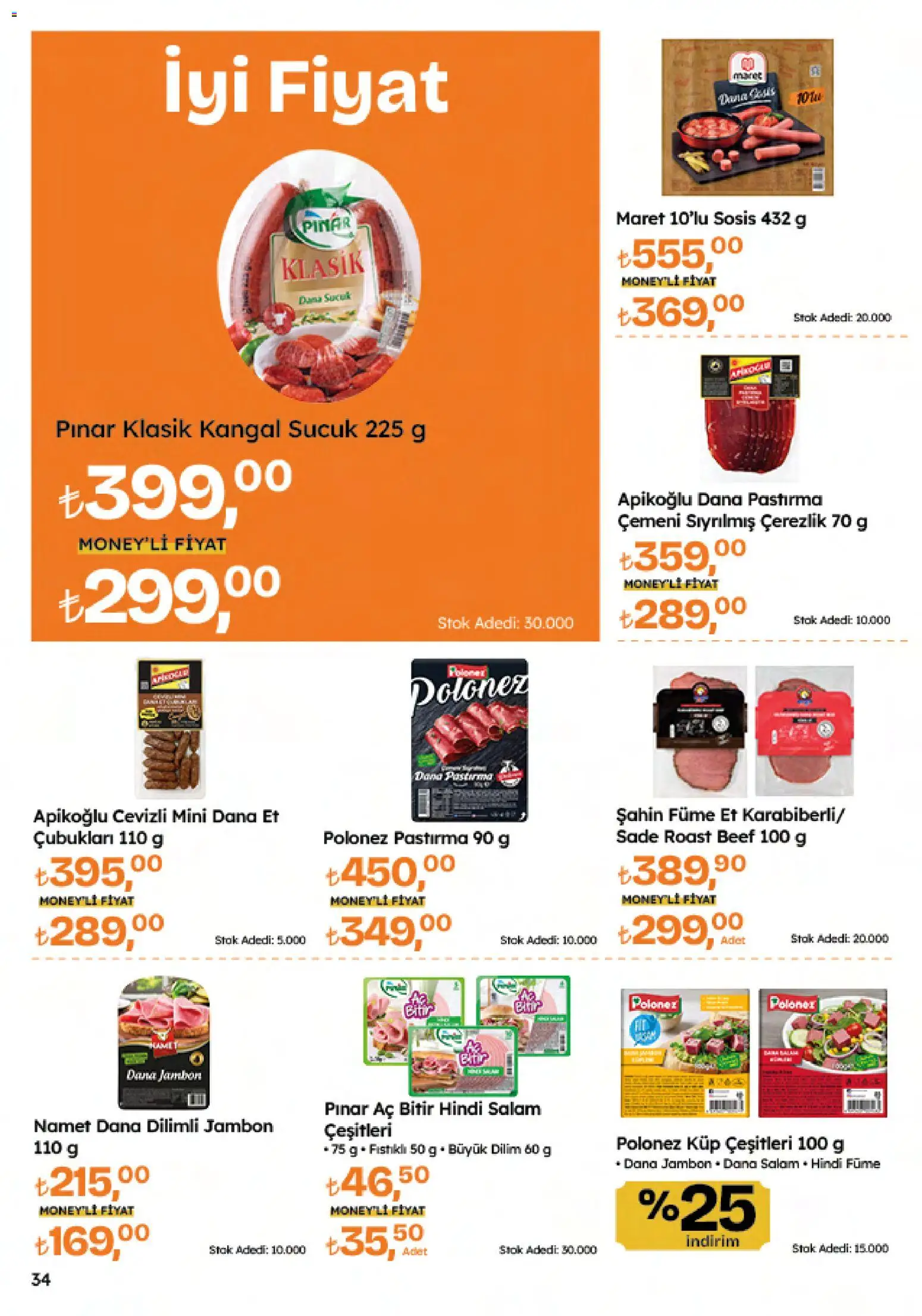 Migros Katalog - 5M Migroskop Dijital - 12.03.2026 tarihinden itibaren geçerlidir | Sayfa: 34 | Ürünler: Salam, Jambon, Sosis, Sucuk