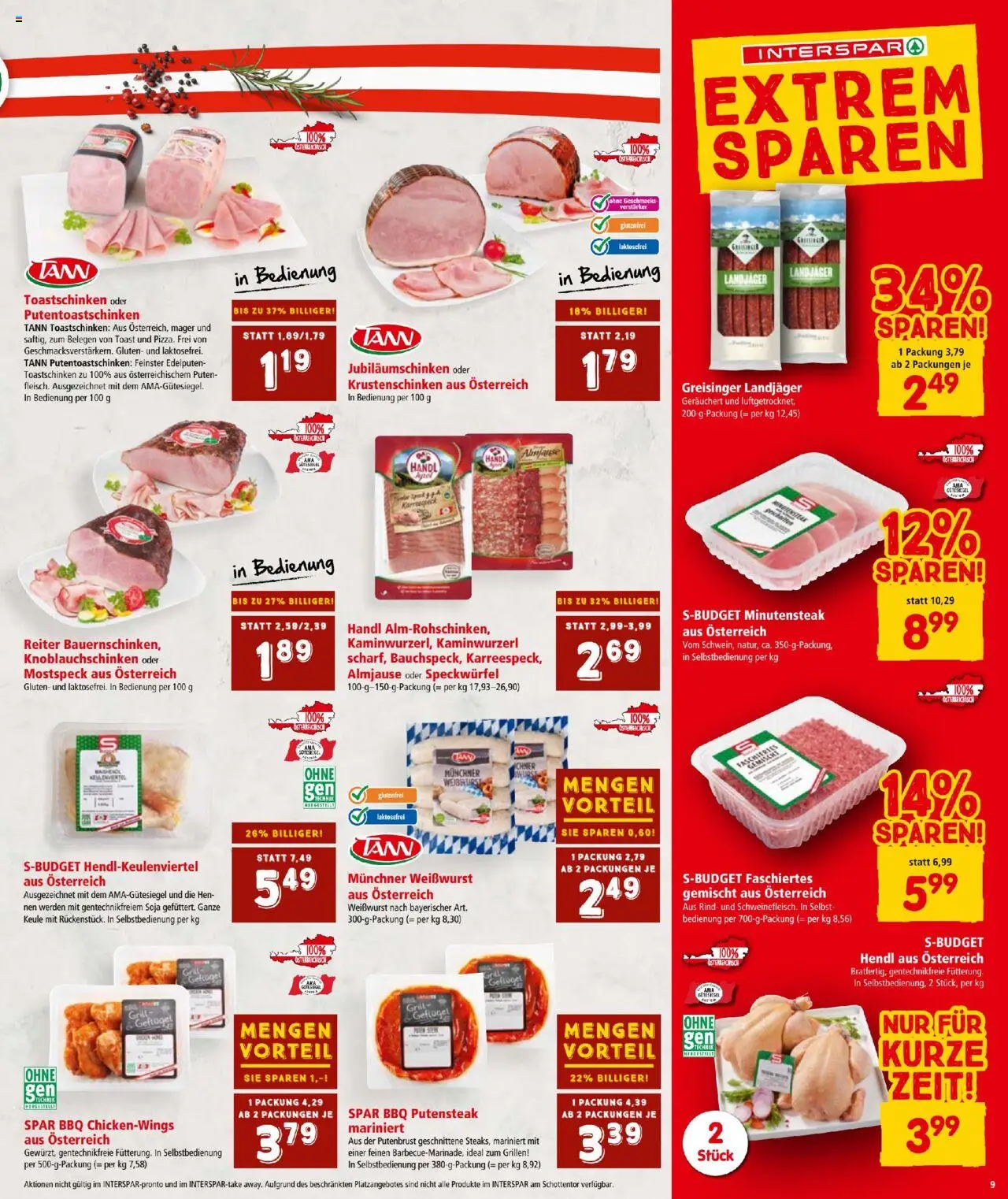 Interspar Flugblatt gültig ab 28.08.2025 | Seite: 9 | Produkte: Grill