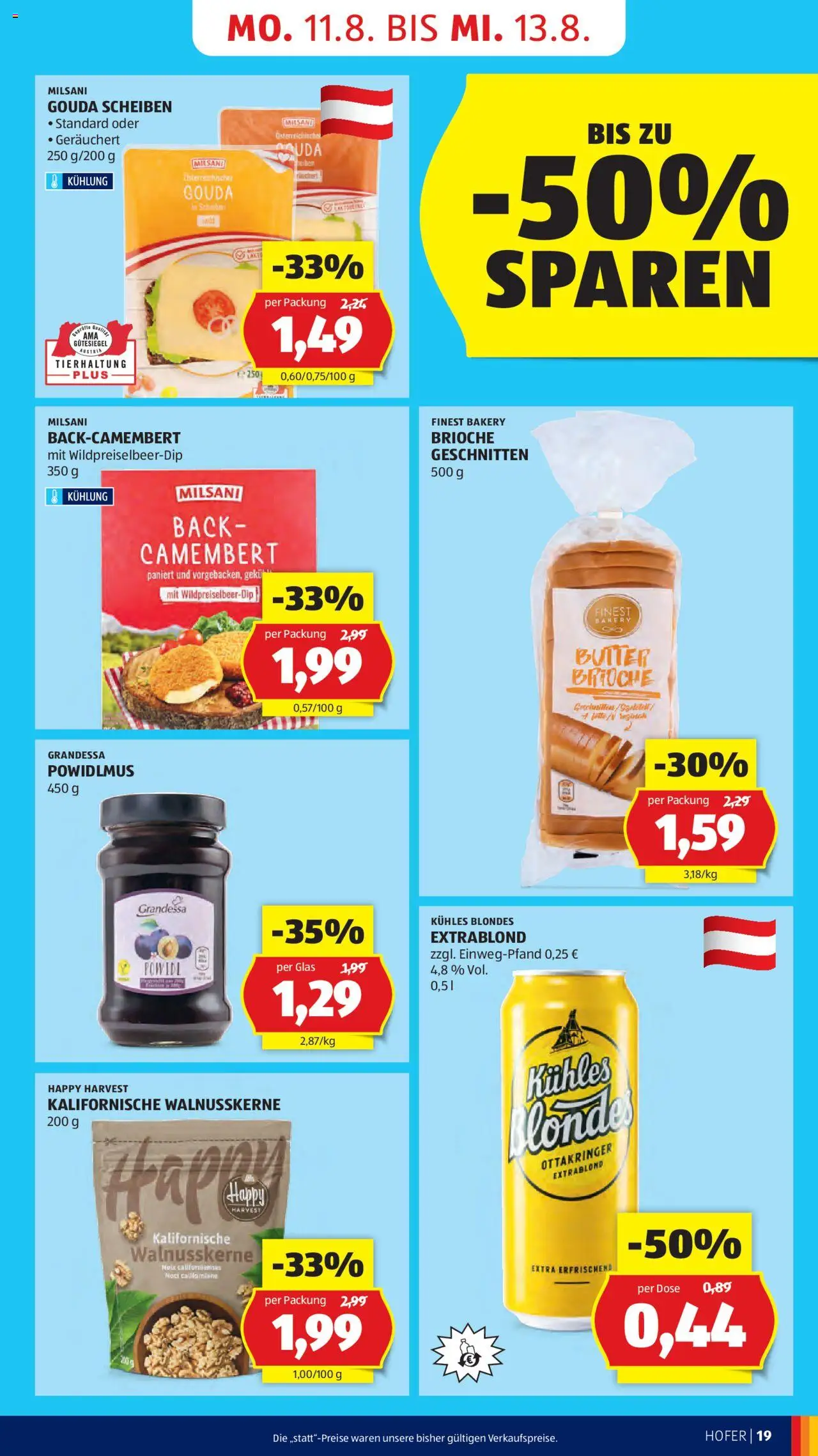 Hofer Flugblatt gültig ab 08.08.2025 | Seite: 21 | Produkte: Butter