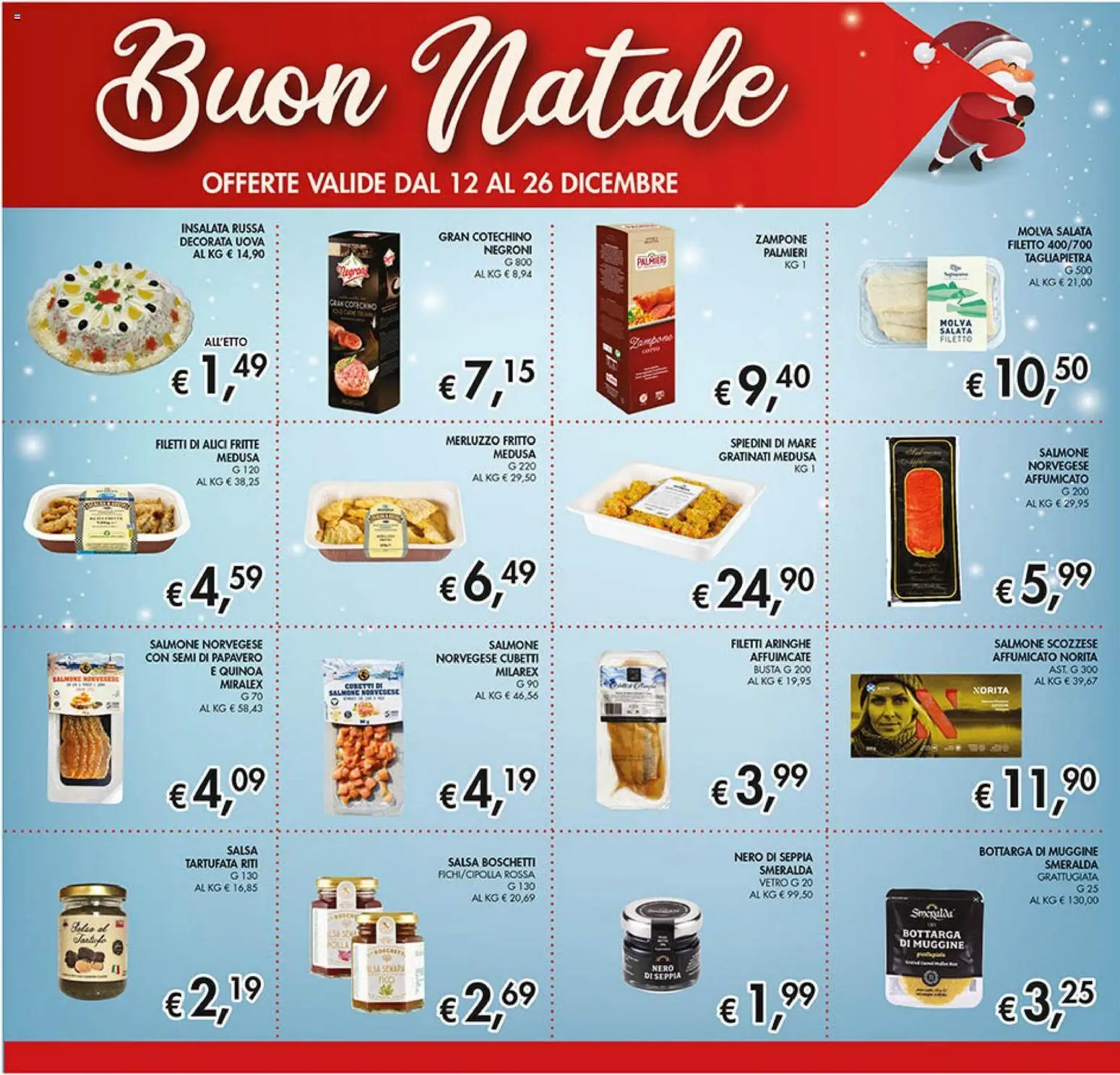 Volantino Coal del 12.12.2025 | Pagina: 12 | Prodotti: Salmone, Salsa, Insalata russa, Cotechino