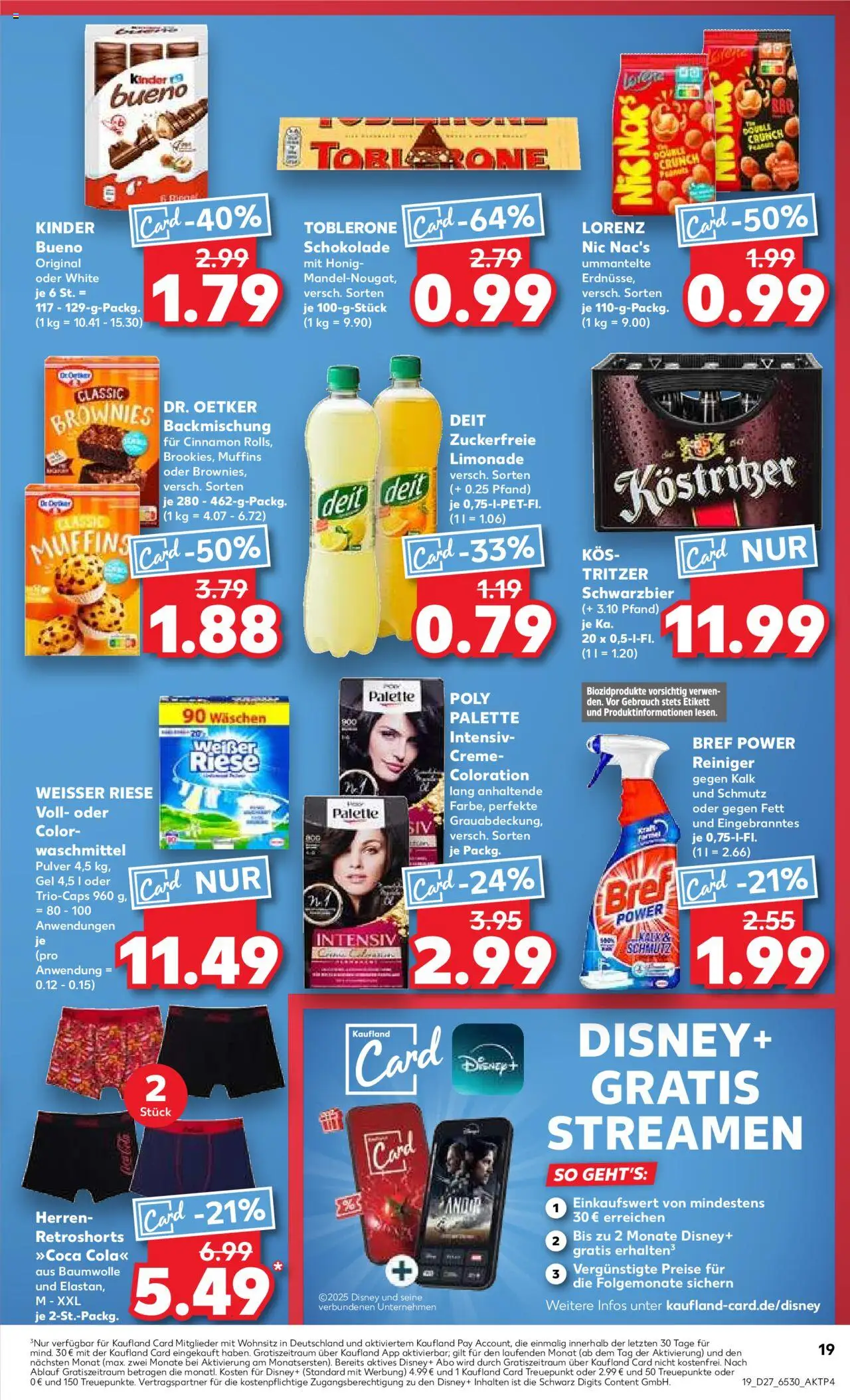 Kaufland Prospekt 	 - gültig ab dem 03.07.2025 | Seite: 19 | Produkte: Schokolade, Kinder bueno, Limonade, Creme
