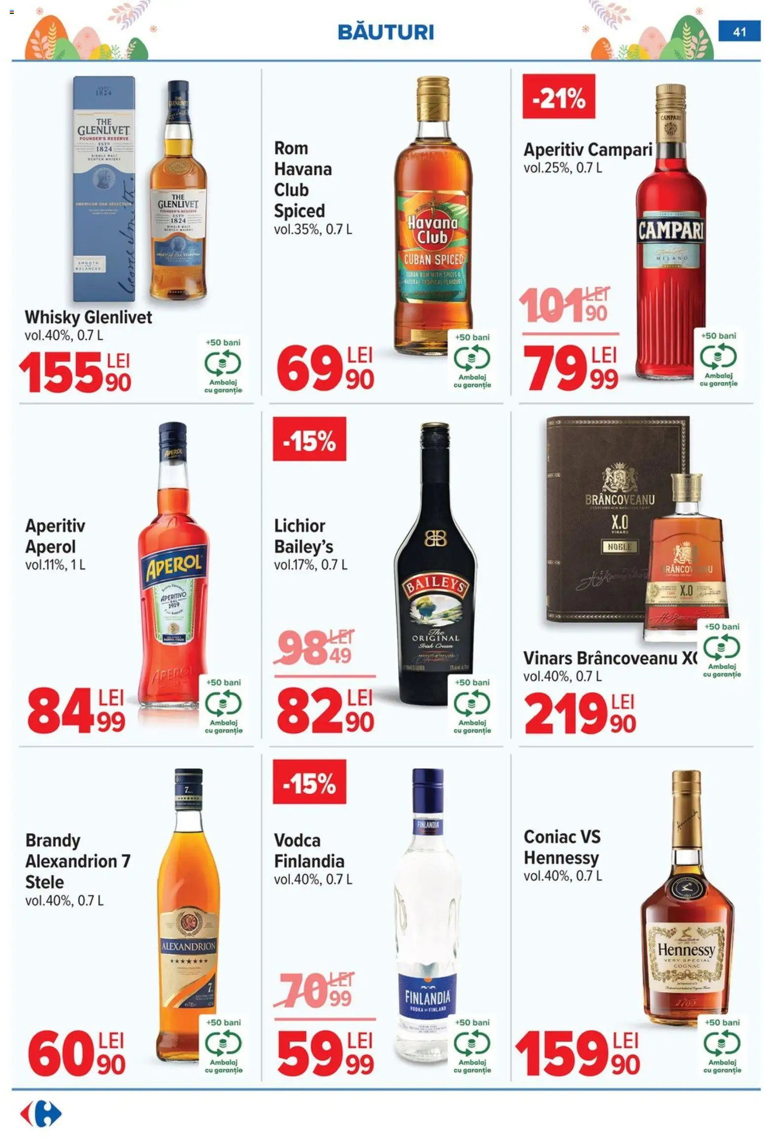 Noul catalog Carrefour – valabil de la 06.04.2026 | Pagină: 47 | Produse: Su ısıtıcı, Lichior, Aperol
