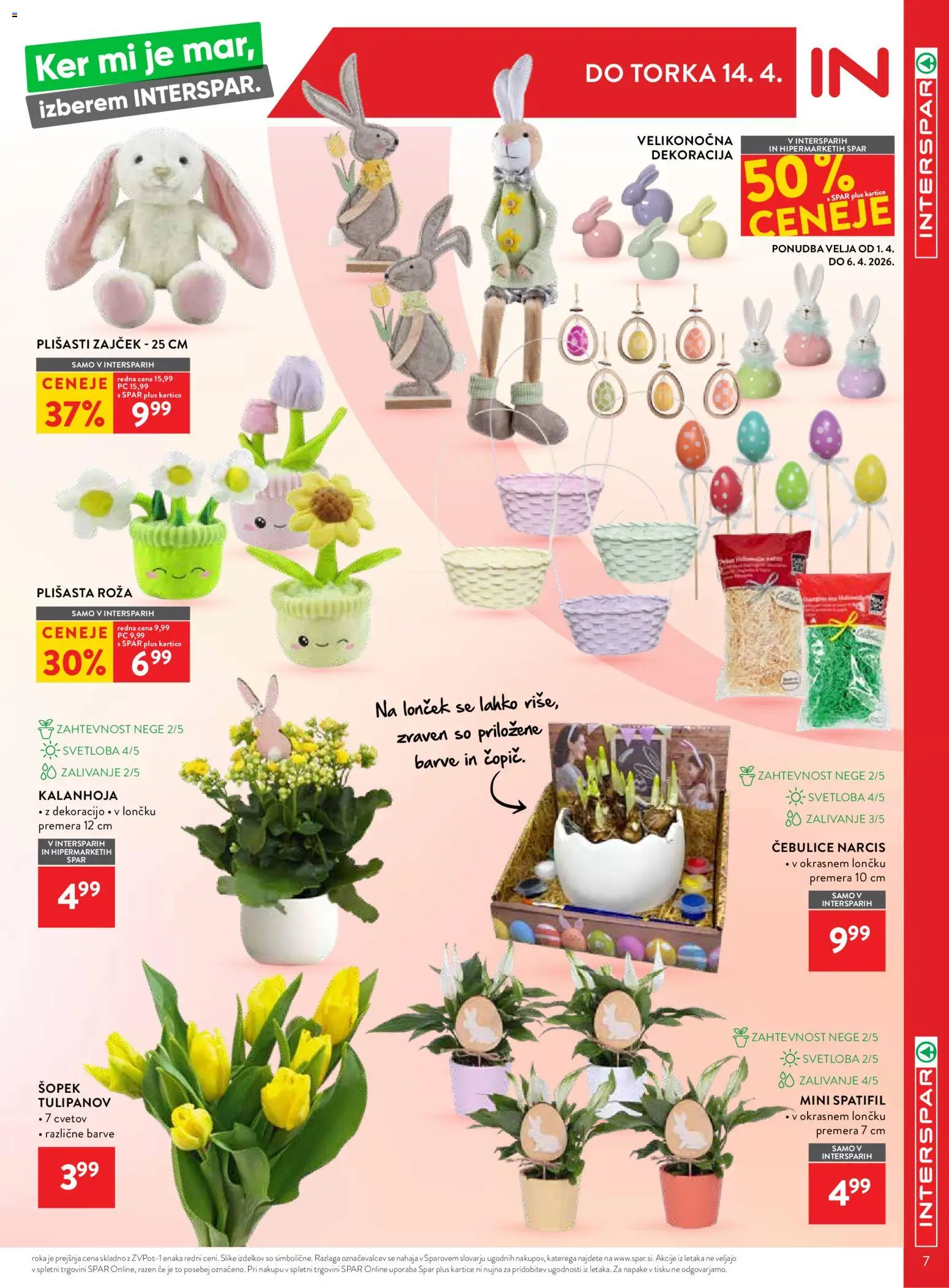 Novi Spar katalog ponudbe – veljaven od 01.04.2026 | Stran: 7 | Izdelki: Šopek