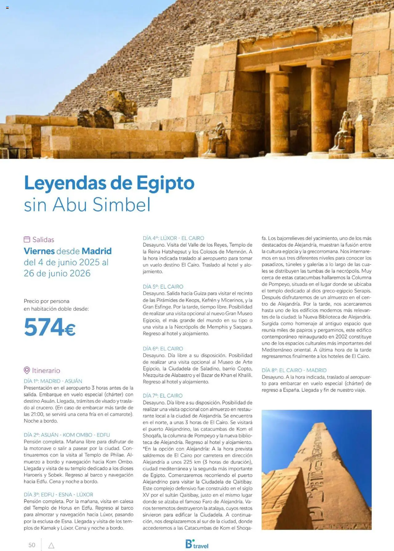 B the travel brand Egipto │ válido desde el 01.07.2025 | Página: 50