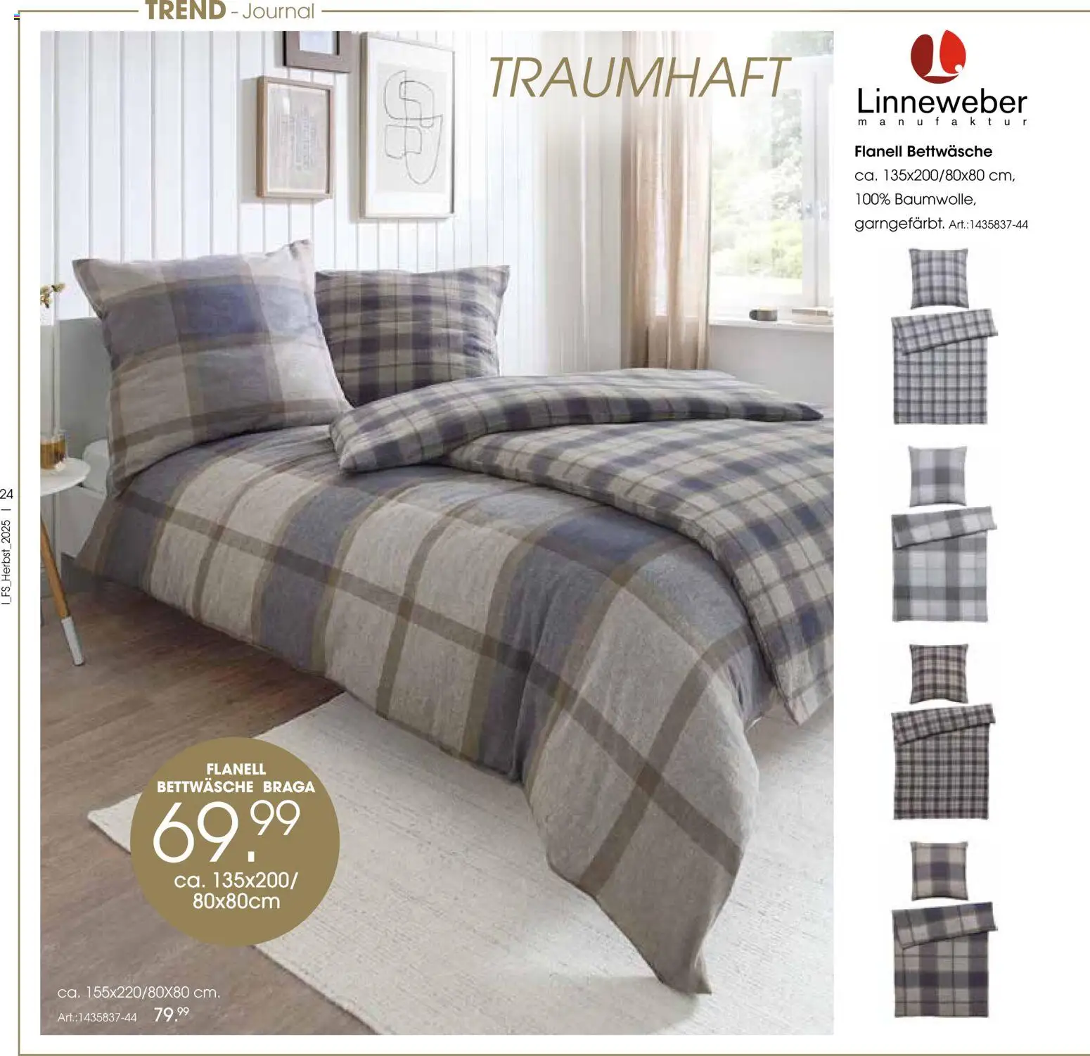 Zurbrüggen Trend-Journal Herbst – gültig ab 21.10.2025 | Seite: 24 | Produkte: Bettwäsche