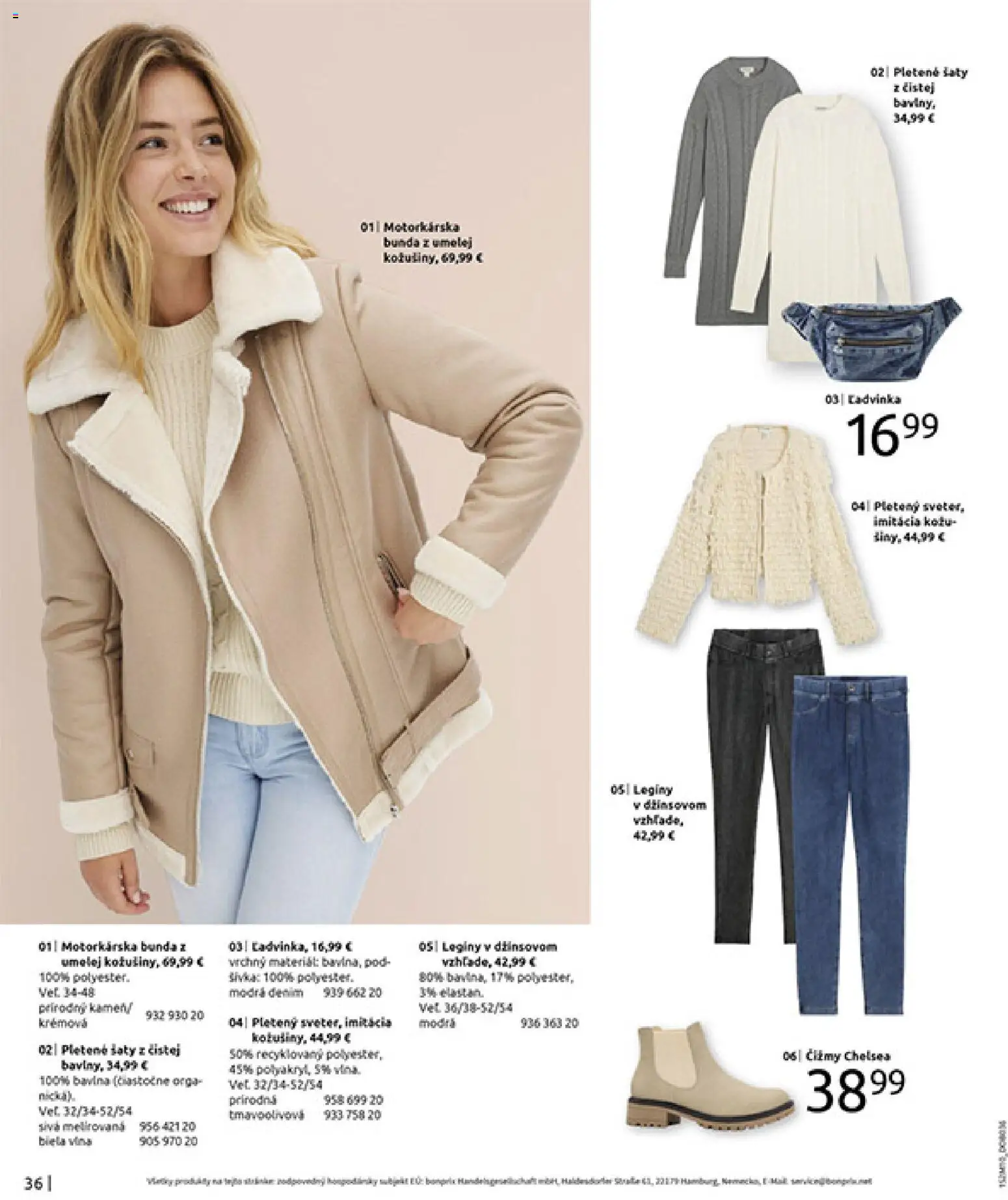 Nové Bonprix akcie – leták je platný od 24.11.2025 | Strana: 38 | Produkty: Bunda, Legíny, Čižmy