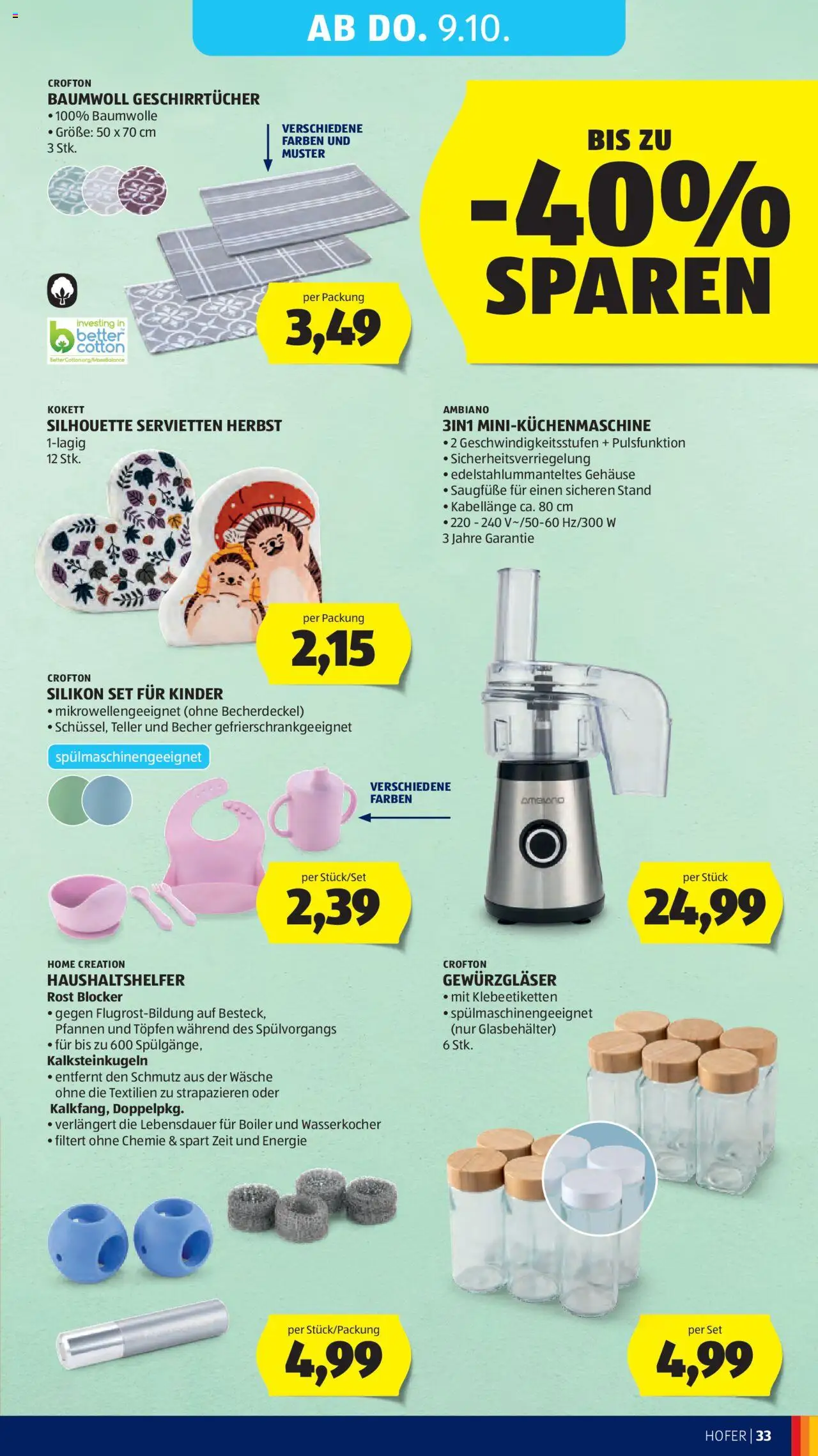 Hofer Flugblatt gültig ab 03.10.2025 | Seite: 37 | Produkte: Wasserkocher