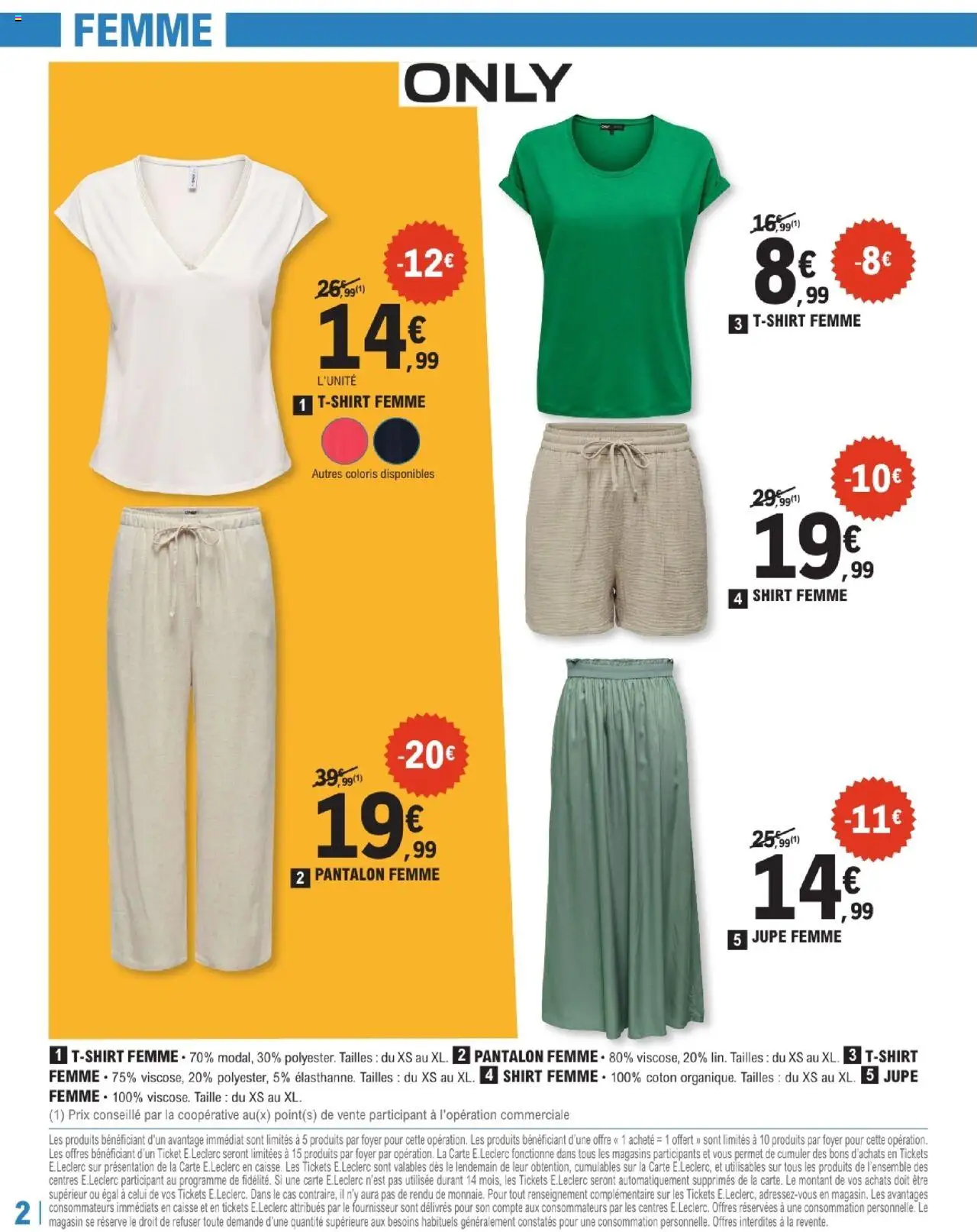  | Page: 2 | Produits: Coton, Jupe, T-shirt, Pantalon