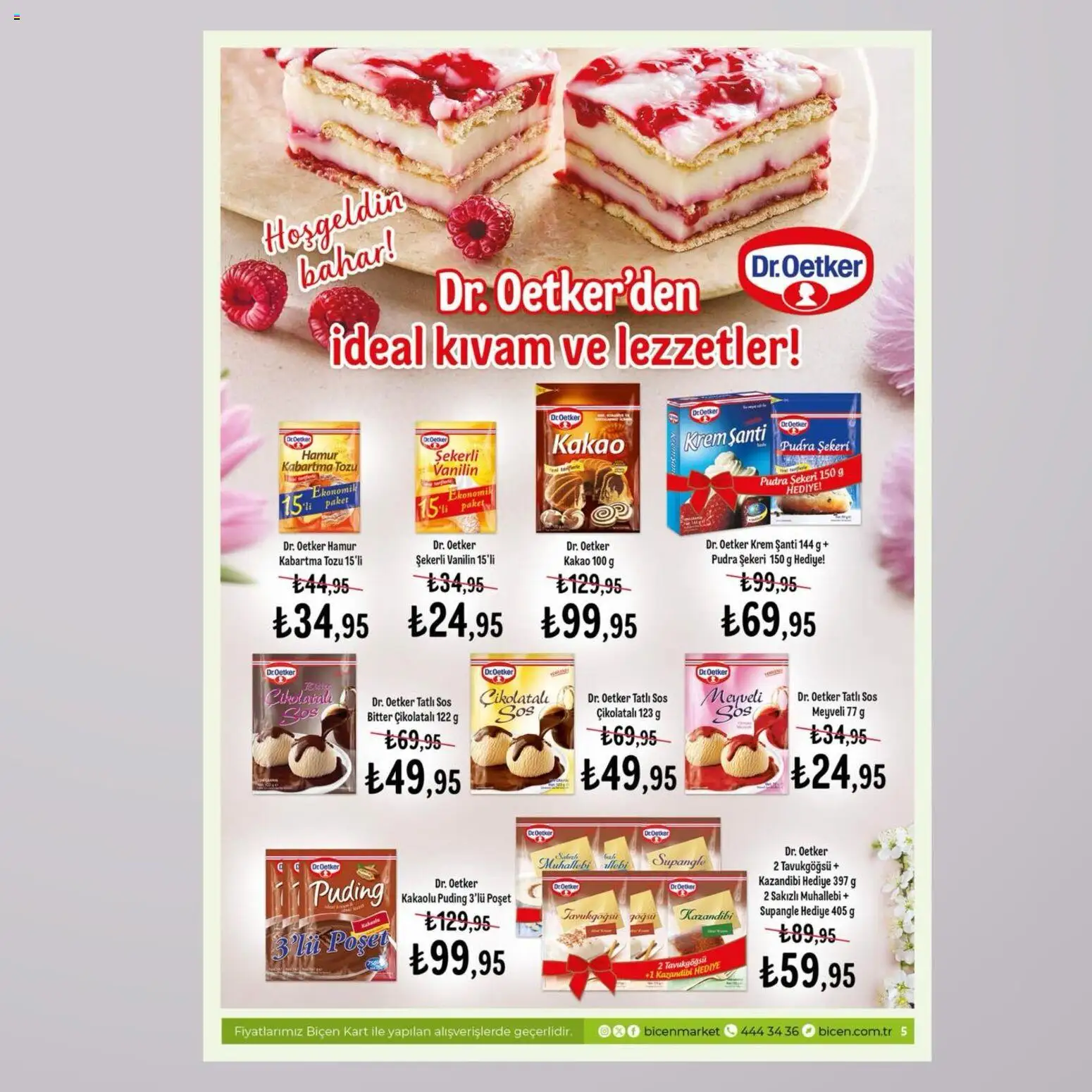 Biçen Market Katalog - 16.04.2026 tarihinden itibaren geçerlidir | Sayfa: 5 | Ürünler: Krem, Pudra, Sos