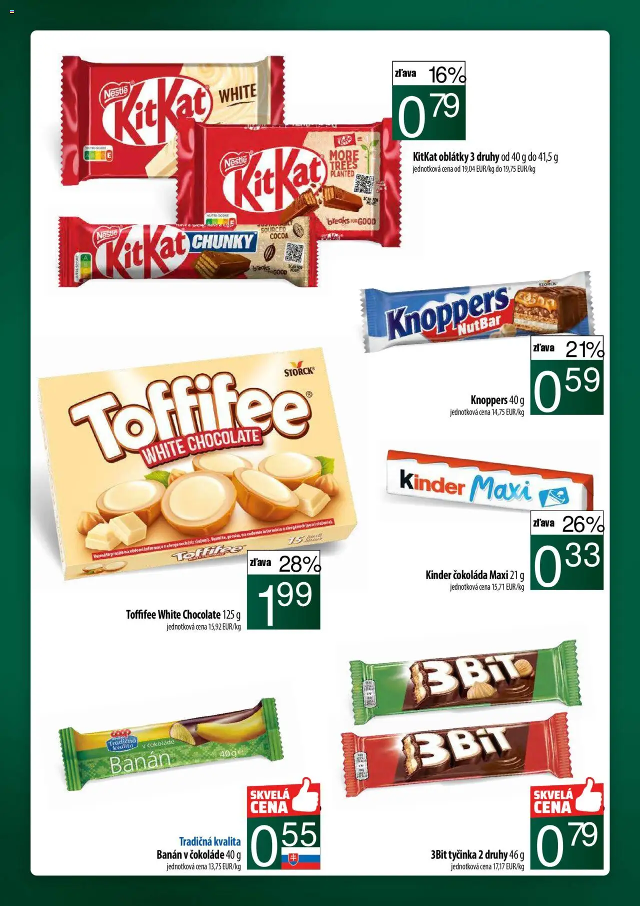 Nové COOP Jednota akcie – leták je platný od 11.09.2025 | Strana: 38 | Produkty: Kinder, Čokoláda, Toffifee