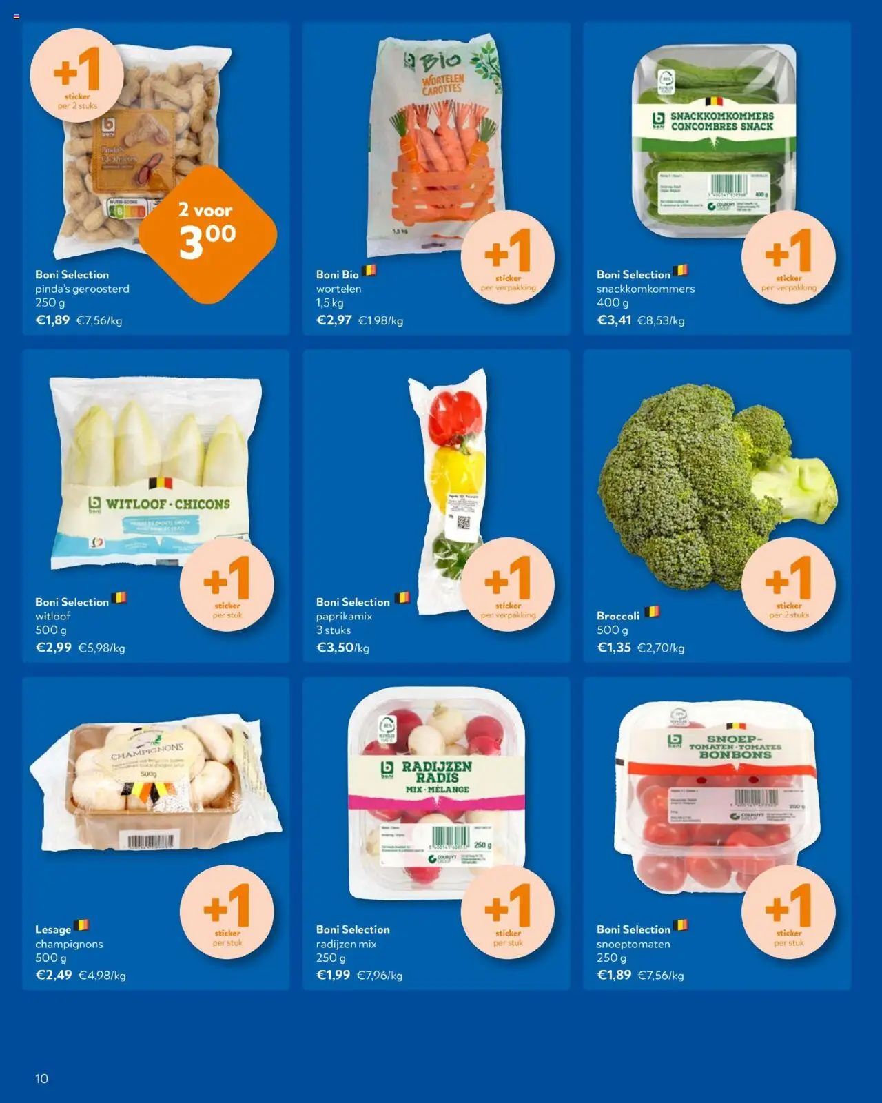  | Pagina: 10 | Producten: Snoep, Wortelen, Broccoli