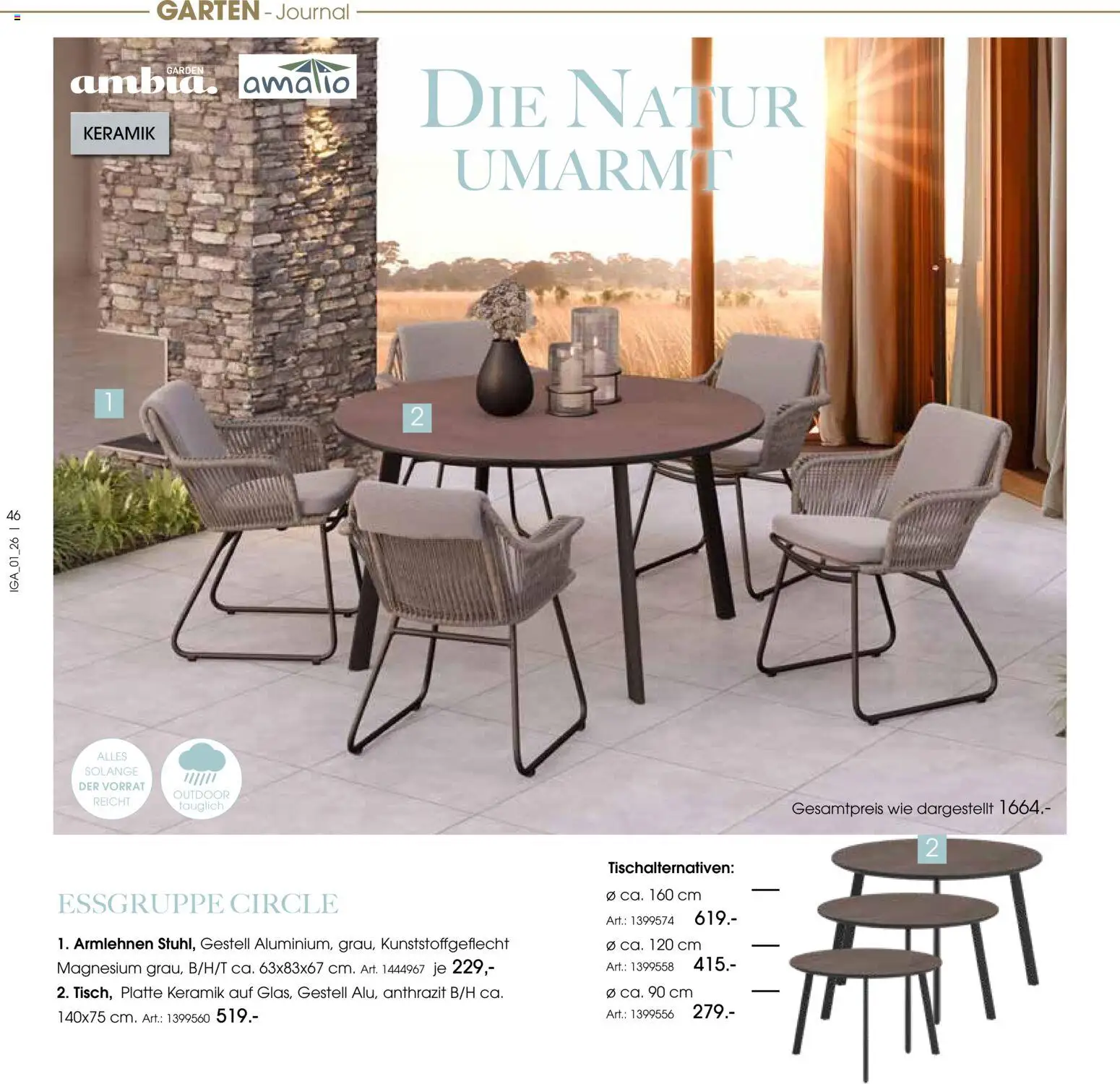 Zurbrüggen Sommer 2026 – gültig ab 19.03.2026 | Seite: 46 | Produkte: Essgruppe