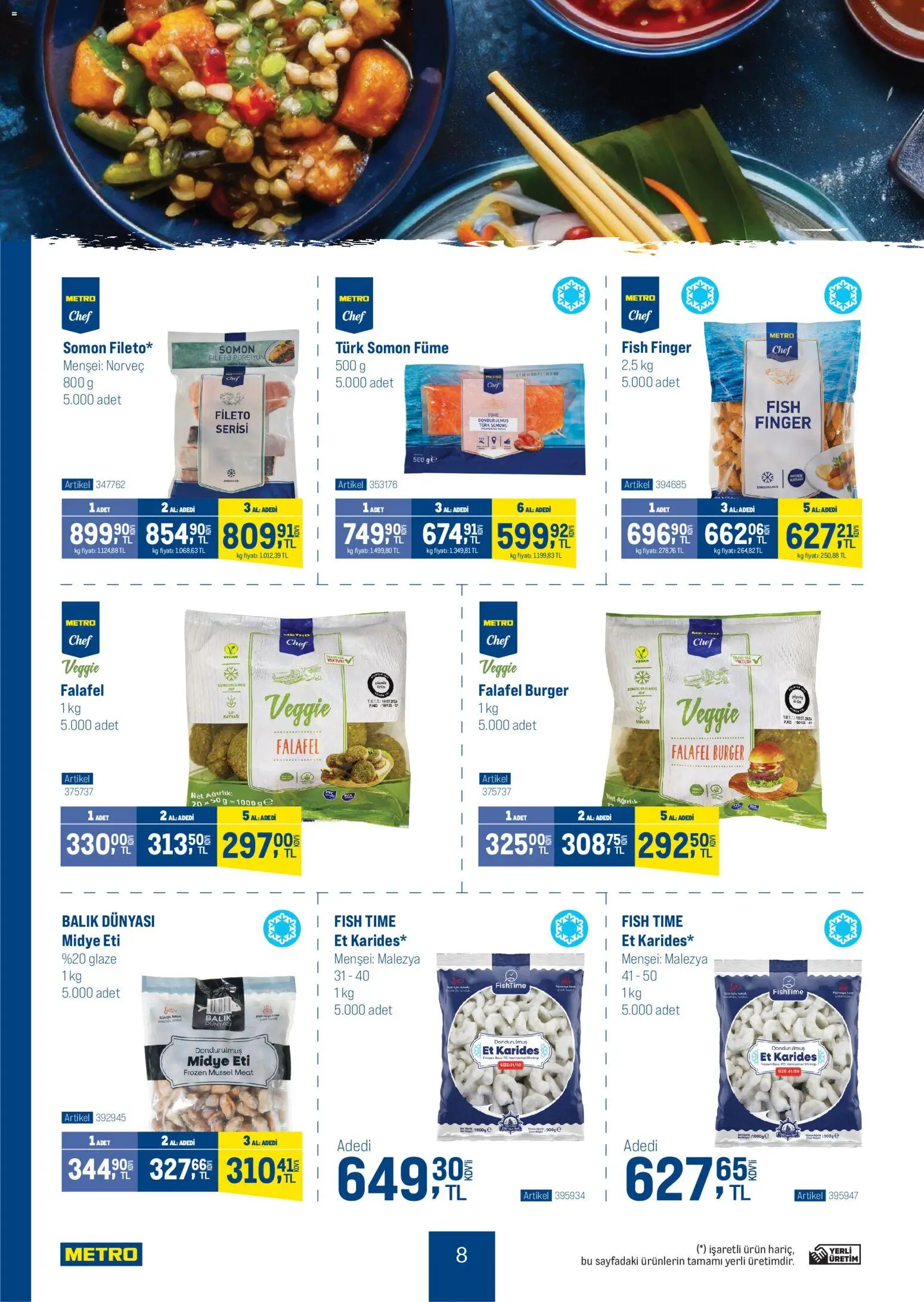 Metro - Dünya Mutfakları - 12.11.2025 tarihinden itibaren geçerlidir | Sayfa: 8 | Ürünler: Midye, Balık, Somon, Ağırlık