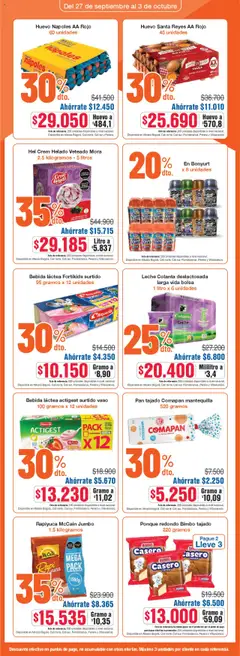 Vista previa Alkosto folleto válido desde el 27.09.2025 | Página: 4 | Productos: Leche, Pan, Helado, Συσκευή ροής