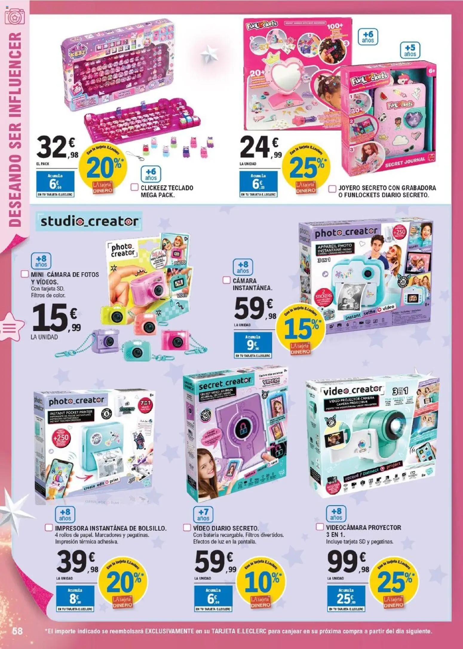 E.Leclerc - Juguetes  │ válido desde el 03.11.2025 | Página: 58 | Productos: Impresora, Teclado, Video, Cámara