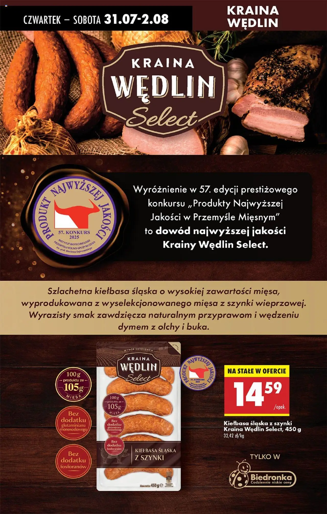 Biedronka gazetka - Oferta W tym tygodniu od 31.07.2025 | Strona: 42 | Produkty: Kiełbasa, Kiełbasa śląska