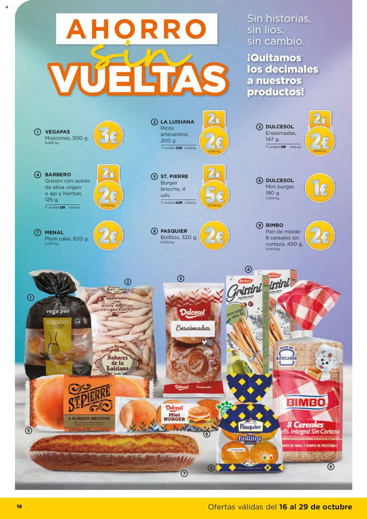 Alimerka folleto Asturias │ válido desde el 16.10.2025 | Página: 16 | Productos: Aceite, Pan, Aceite de oliva, Pan de molde