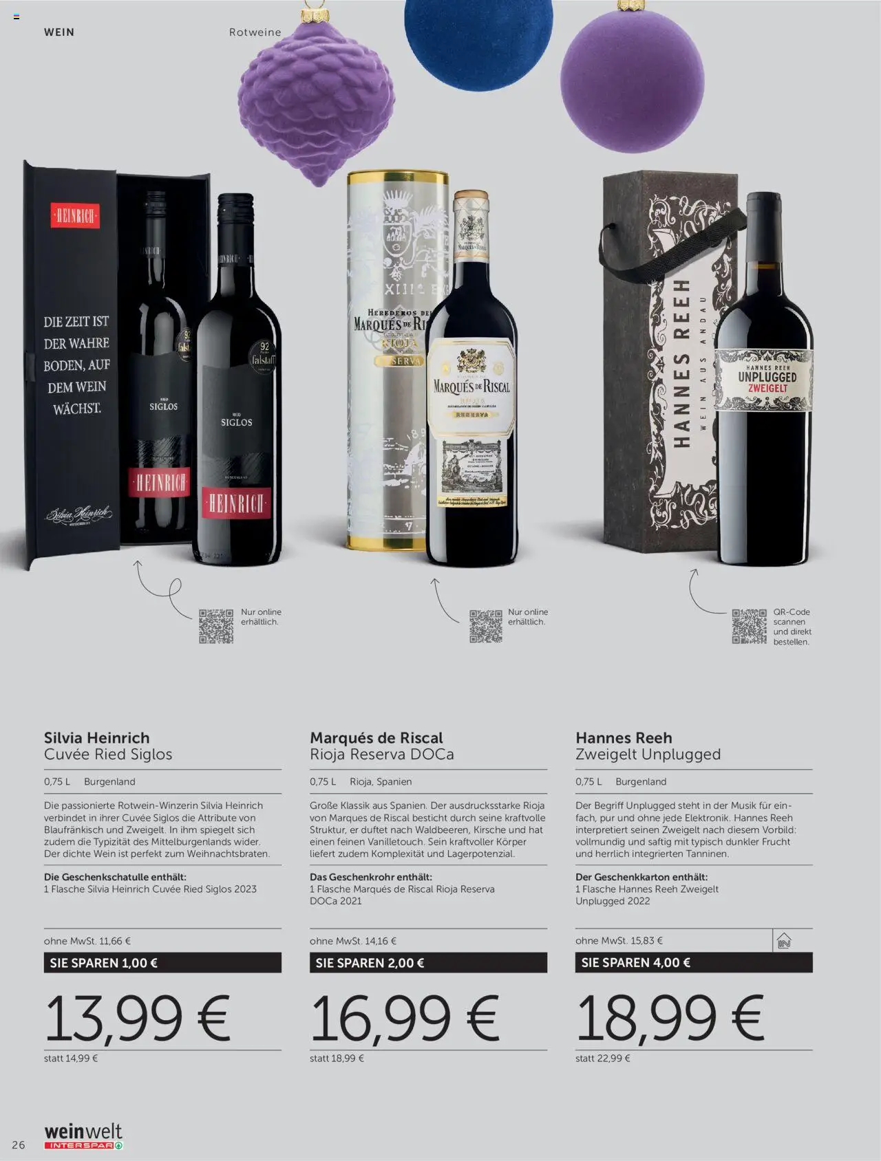 Interspar Geschenkewelt  gültig ab 08.10.2025 | Seite: 26 | Produkte: Wein