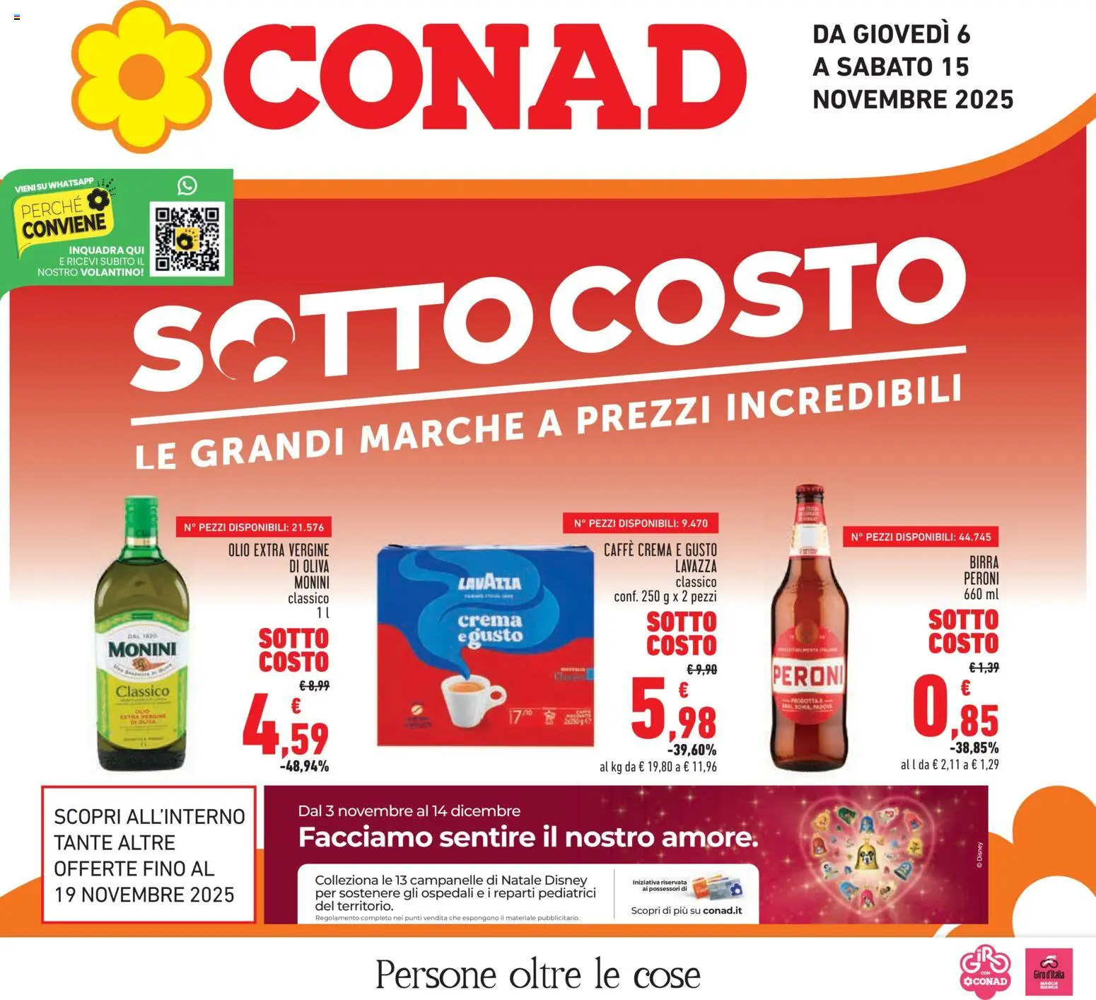 Volantino Conad del 06.11.2025 | Pagina: 1 | Prodotti: Crema, Caffè, Olio extra vergine, Lavazza