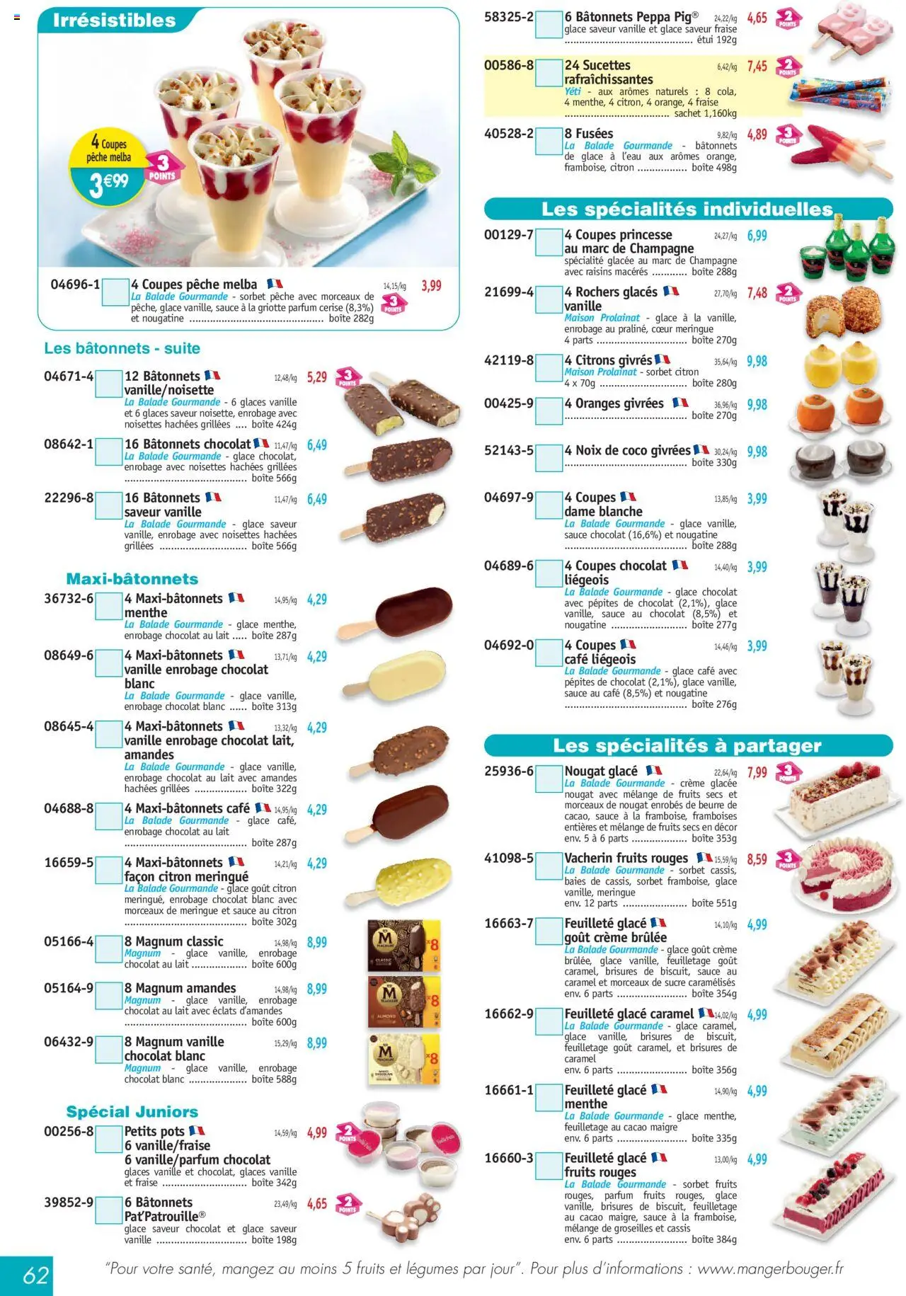  | Page: 62 | Produits: Champagne, Mélange de Fruits Secs, Amandes, Fruits secs
