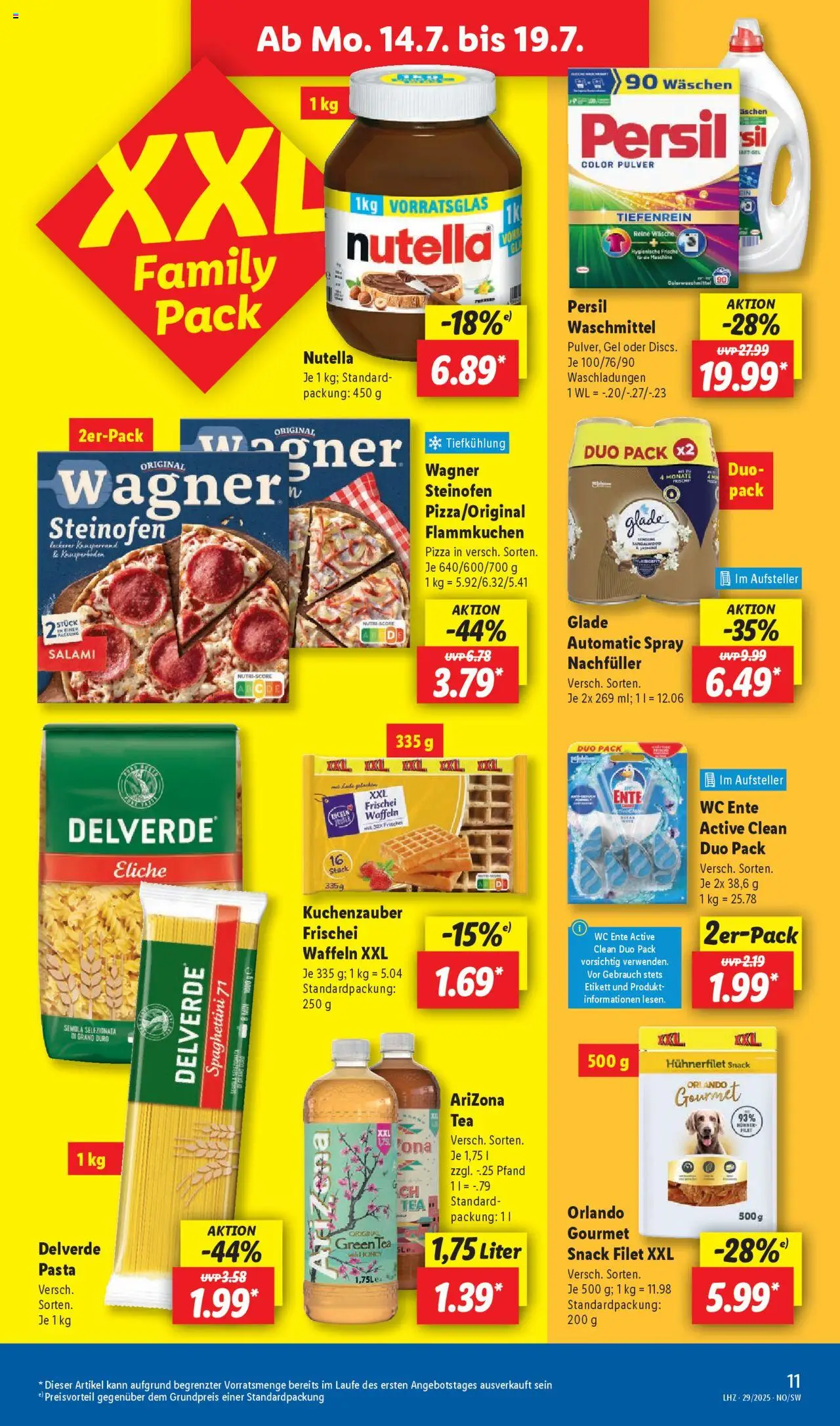 Lidl Prospekt  Stuttgart-Mitte - gültig ab dem 14.07.2025 | Seite: 13 | Produkte: Nutella, Waschmittel, Ente, Persil