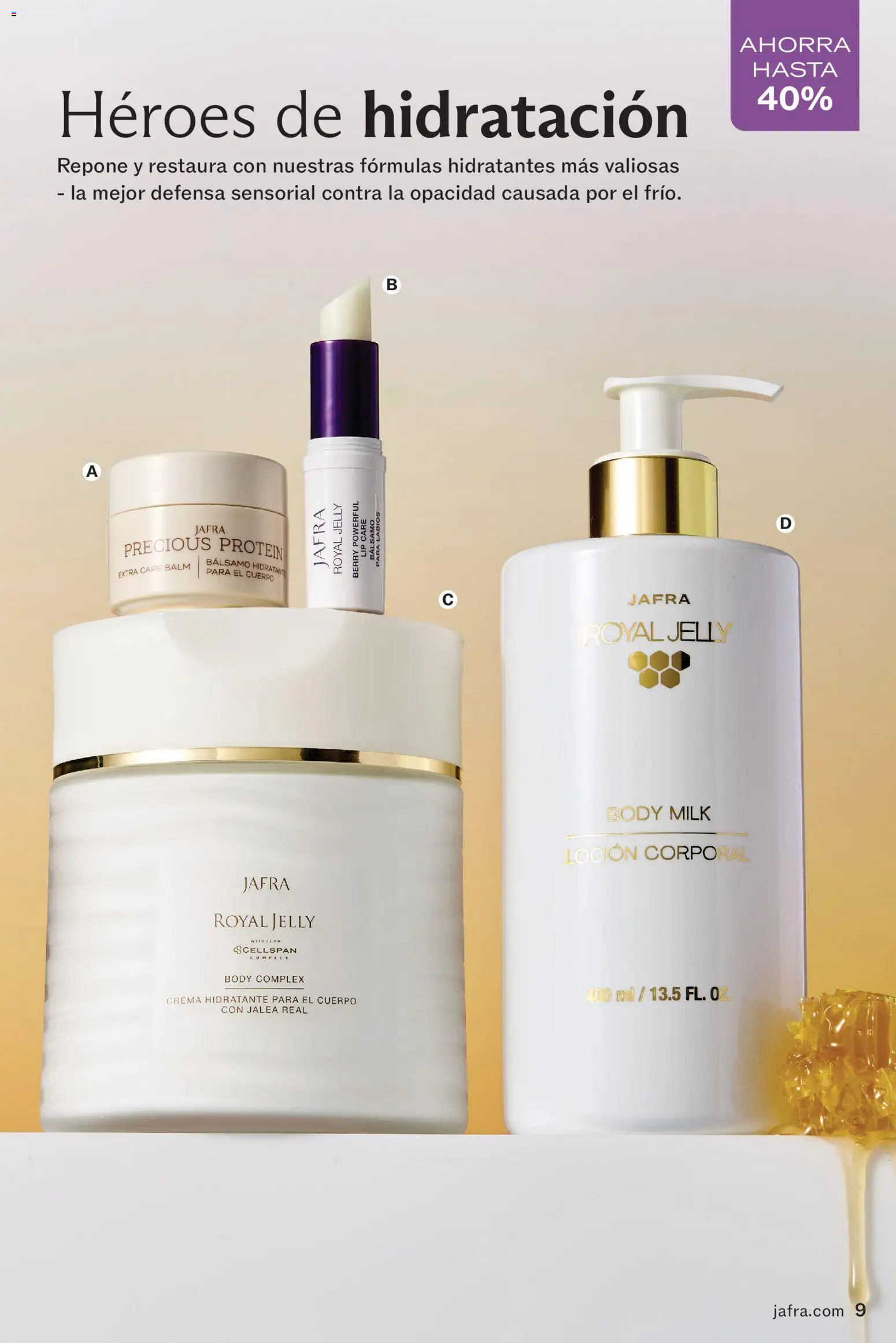 JAFRA folleto │ válido desde el 01.01.2026 | Página: 9 | Productos: Loción corporal, Crema, Crema hidratante, Body