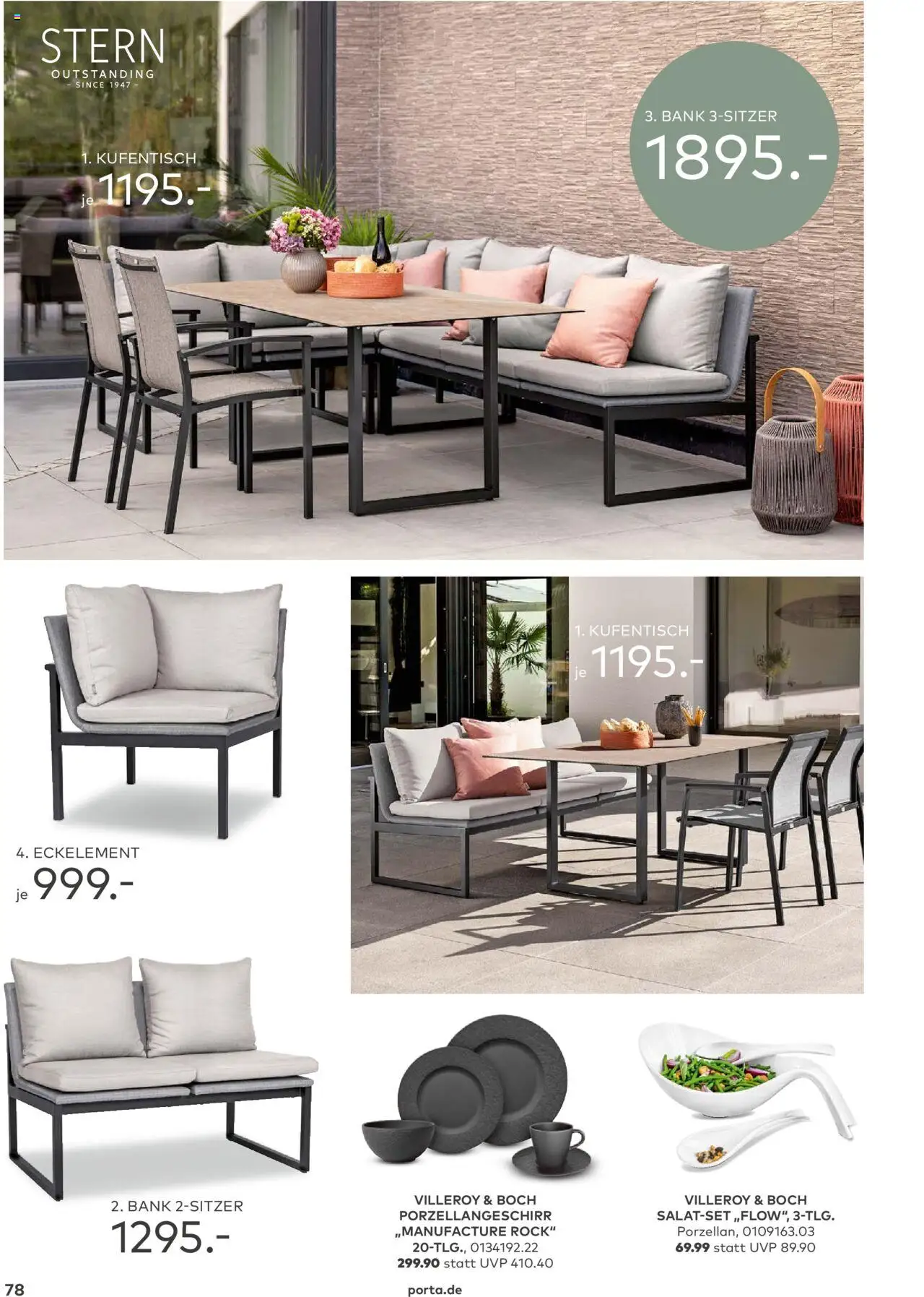 Porta! - Outdoor - Gartenmöbelkatalog 2025 - gültig ab dem 02.03.2025 | Seite: 78 | Produkte: Rock