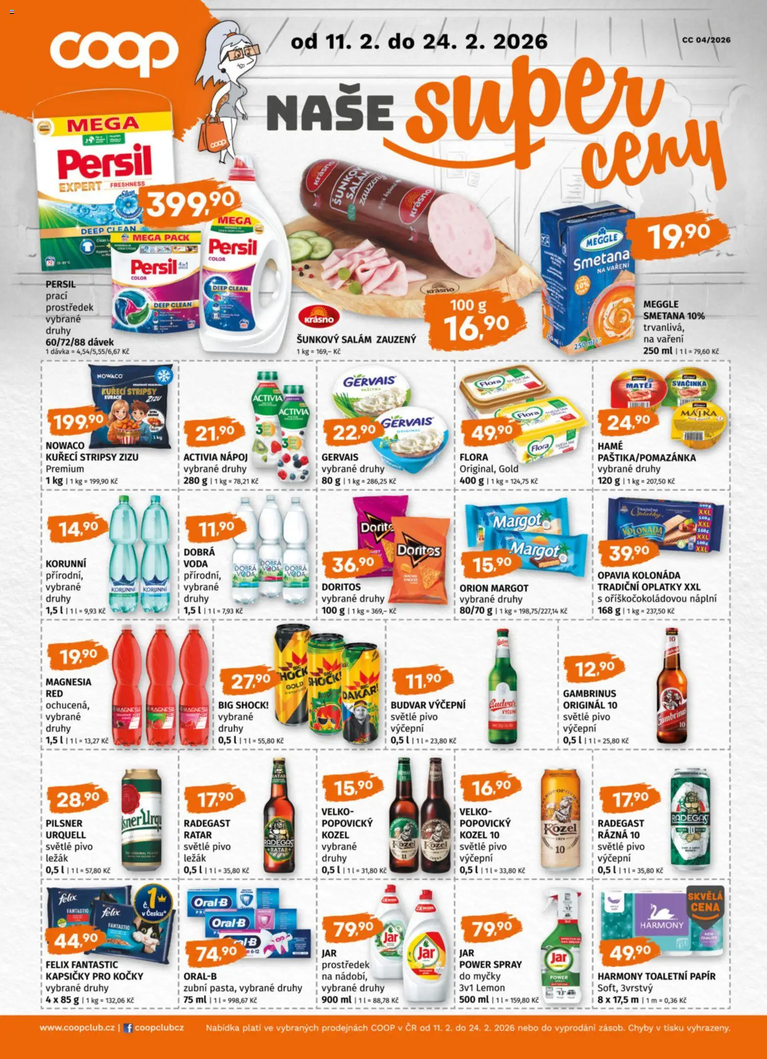 Terno leták - Zlín od 18.02.2026 | Strana: 17 | Produkty: Pilsner, Šunkový salám, Persil, Gambrinus