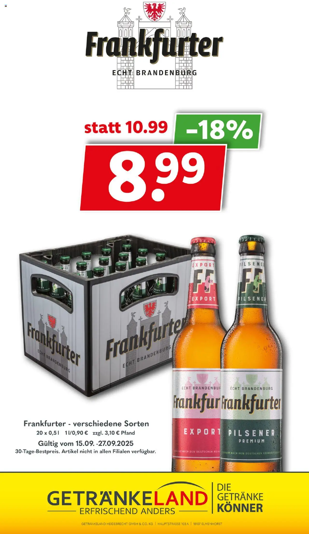 Getränkeland Prospekt 	 – gültig ab 15.09.2025 | Seite: 10