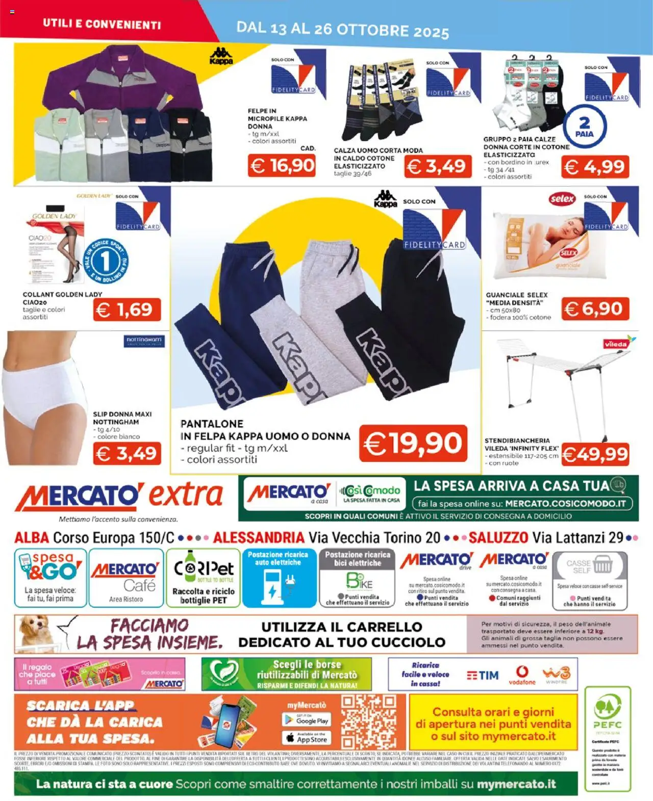 Volantino Mercatò del 13.10.2025 | Pagina: 24 | Prodotti: Felpa, Slip, Collant, Carrello