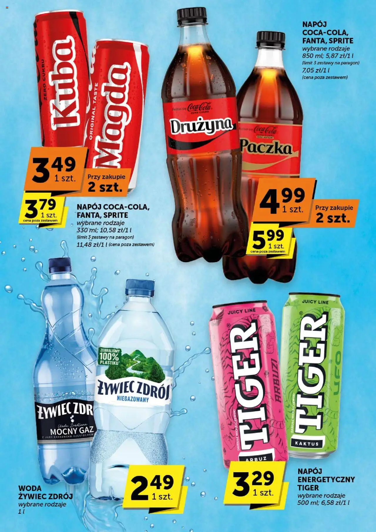 Groszek Gazetka od 07.08.2025 | Strona: 36 | Produkty: Arbuz, Woda żywiec, Sprite, Coca cola