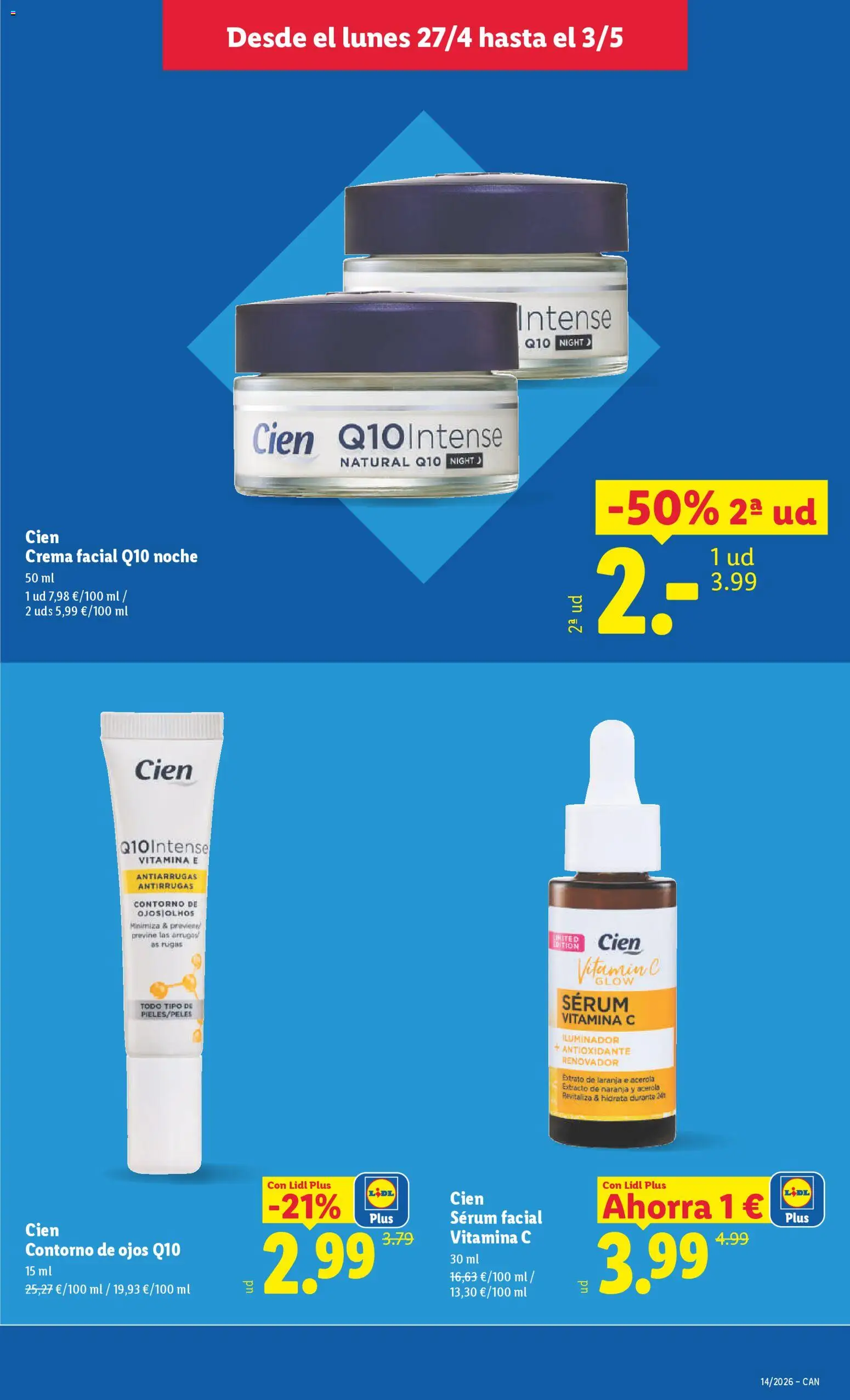 Lidl folleto │ válido desde el 27.04.2026 | Página: 27 | Productos: Iluminador, Sérum, Crema facial, Crema