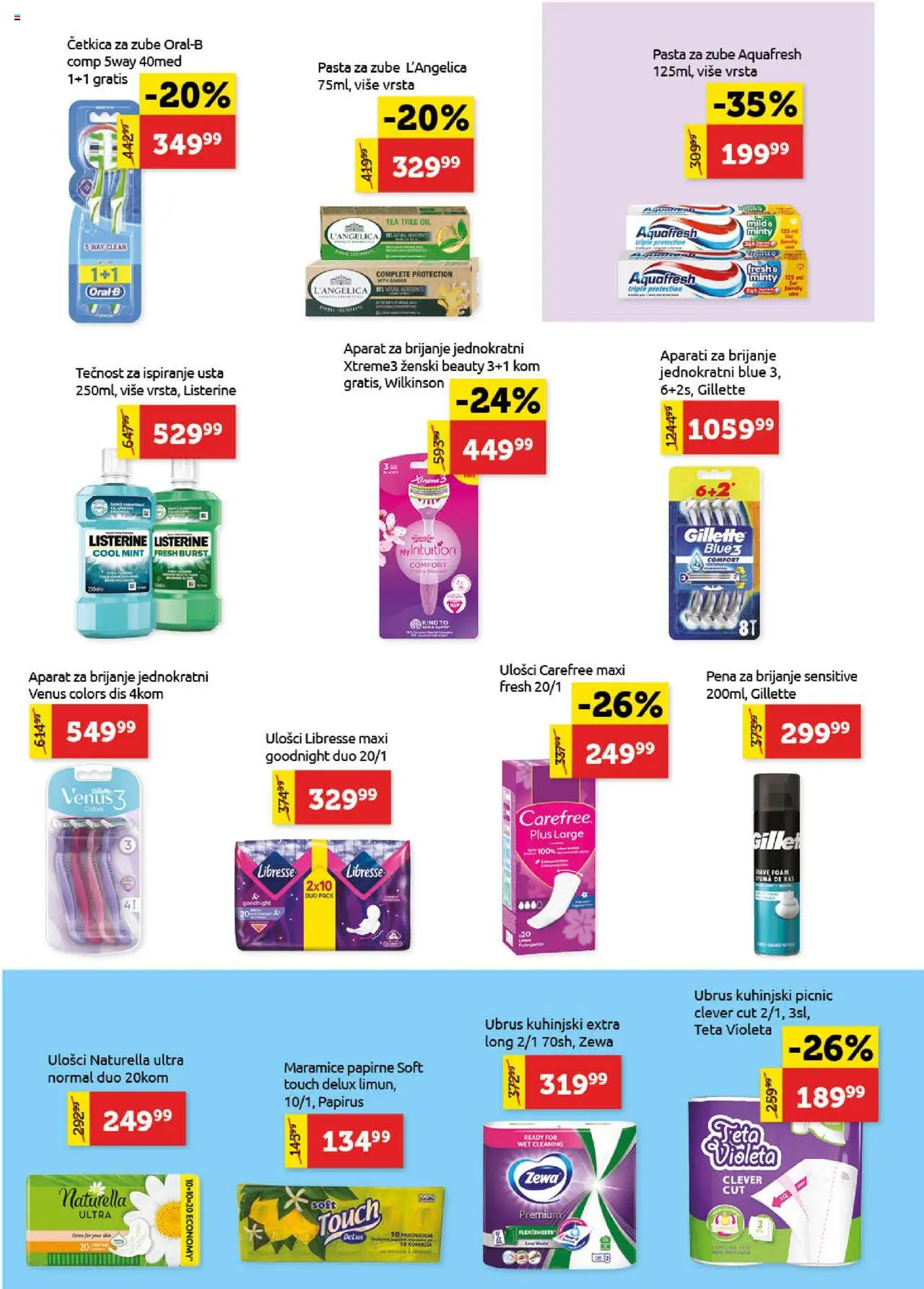 SuperVERO katalog - važi od 02.10.2025 | Strana: 21 | Proizvode: Gillette, Ubrus, Pena za brijanje, Četkica za zube