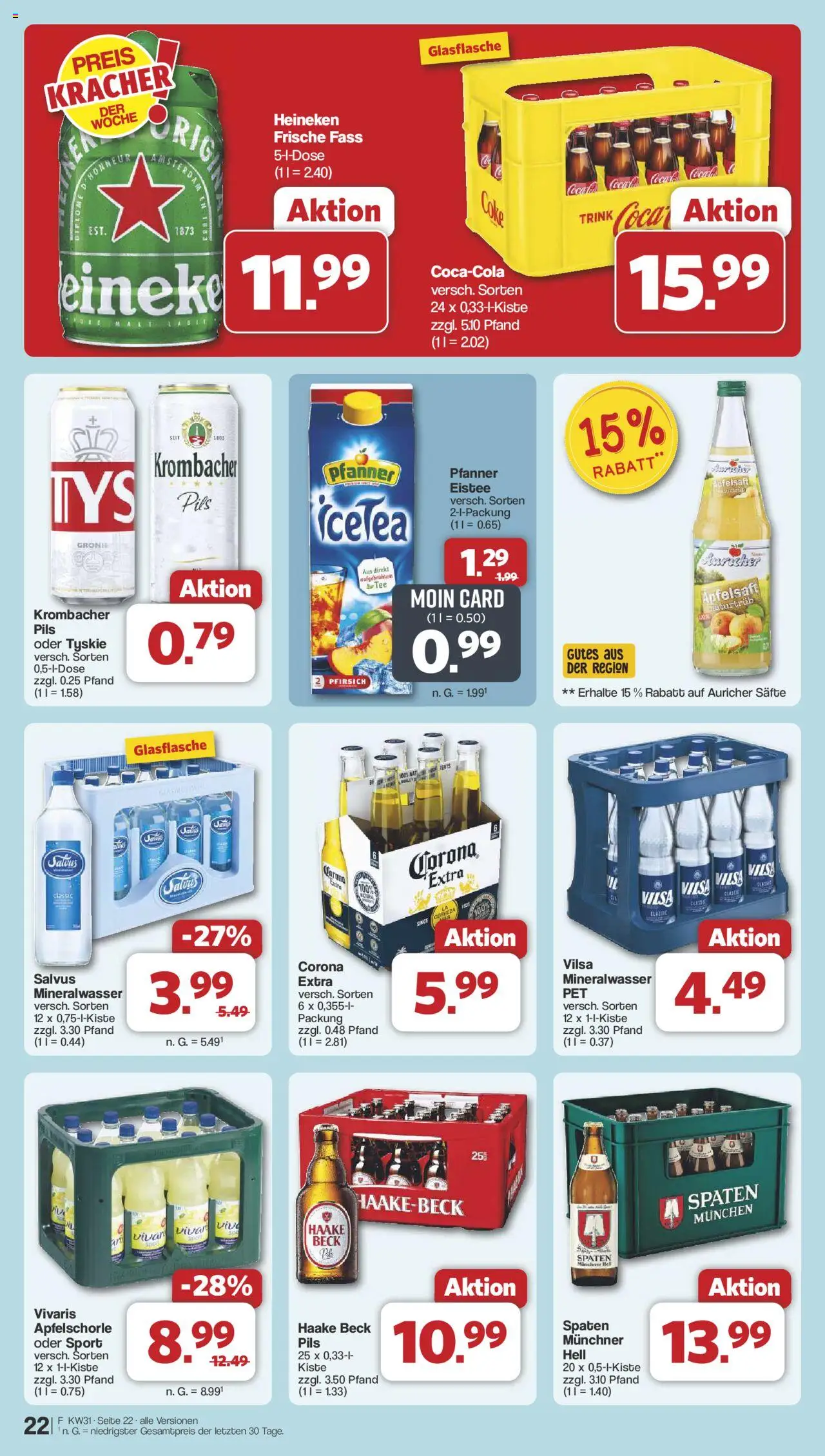 Famila Nordwest Prospekt 	 - gültig ab dem 28.07.2025 | Seite: 26 | Produkte: Pils, Mineralwasser, Heineken, Pfirsich